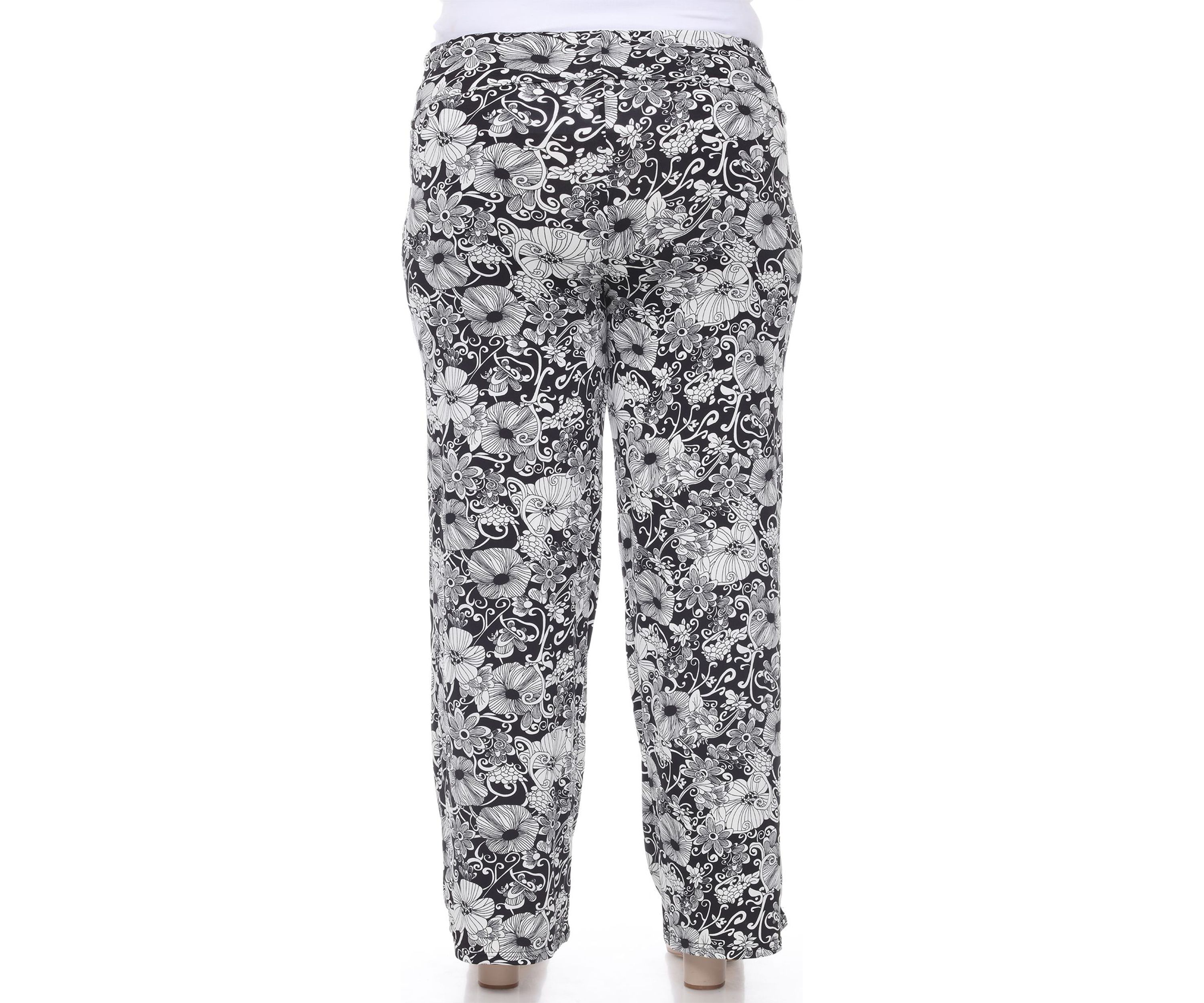 Plus Size Floral Paisley Palazzo Pants