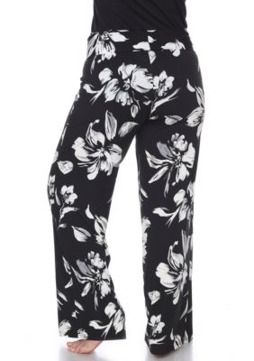 Plus Flower Floral Print Palazzo Pants