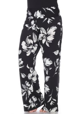 Plus Flower Floral Print Palazzo Pants