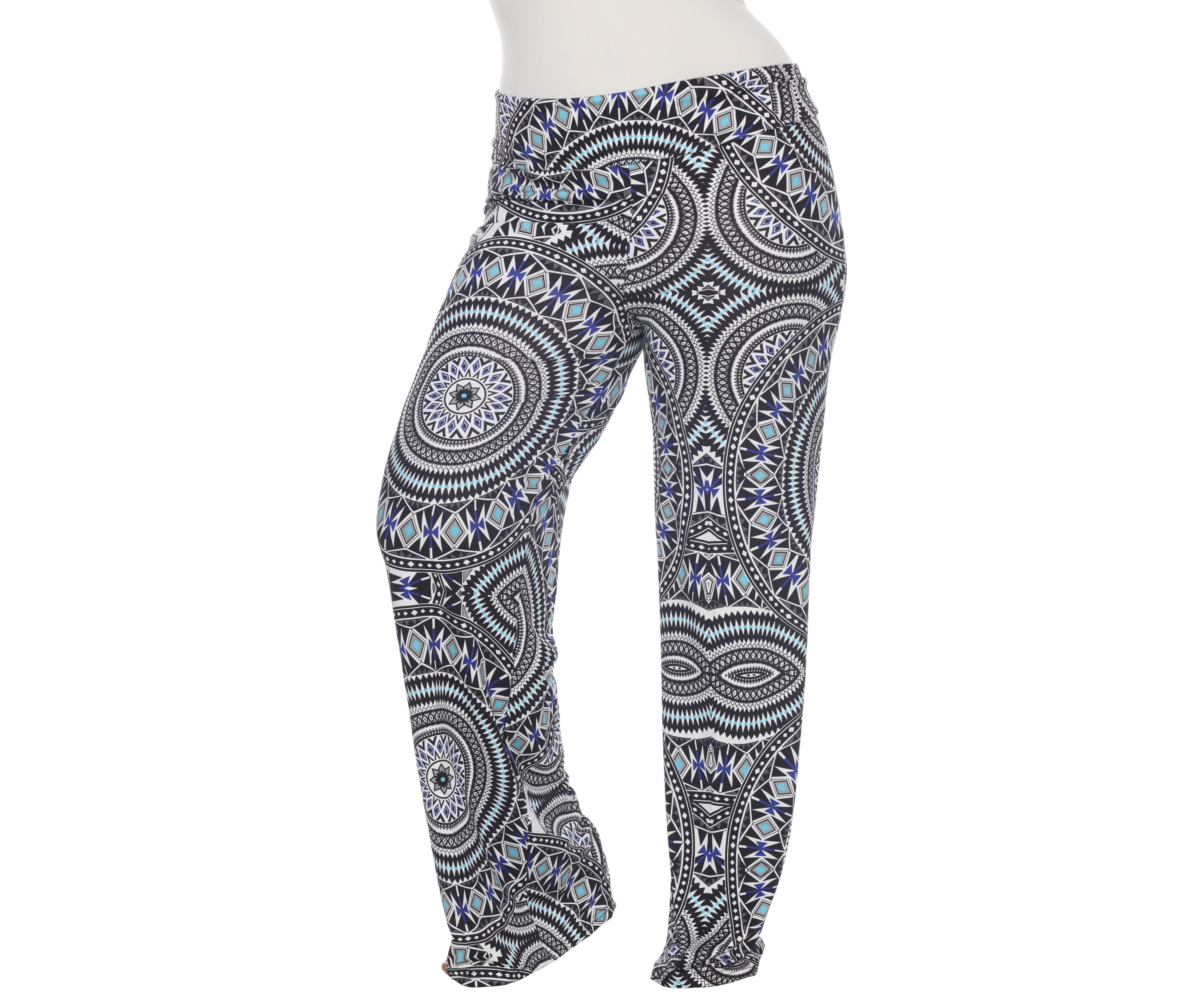 Plus Size Geometric Print Palazzo Pants