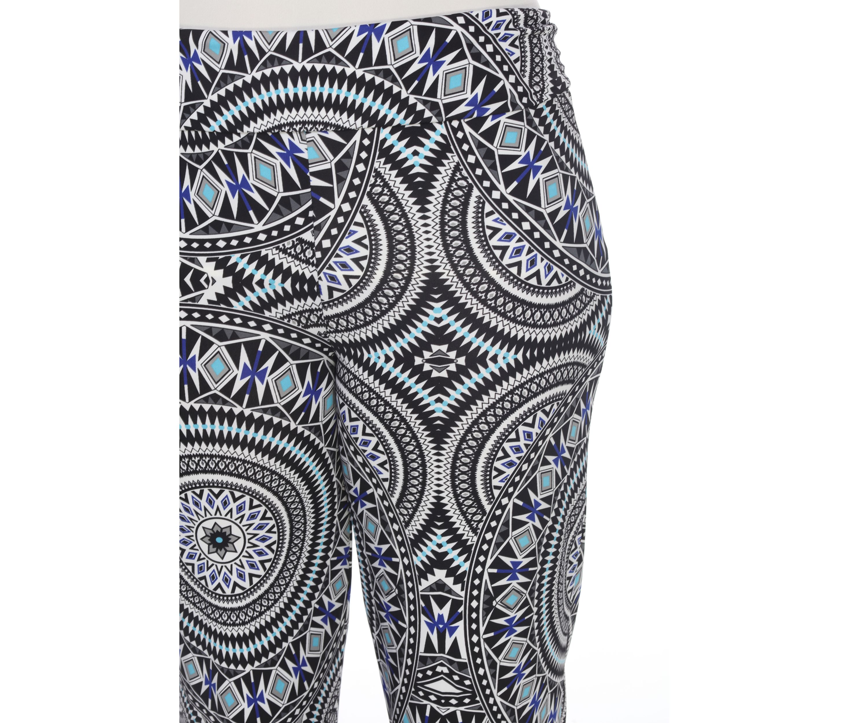 Plus Size Geometric Print Palazzo Pants