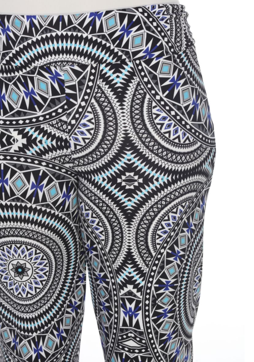 Plus Size Geometric Print Palazzo Pants
