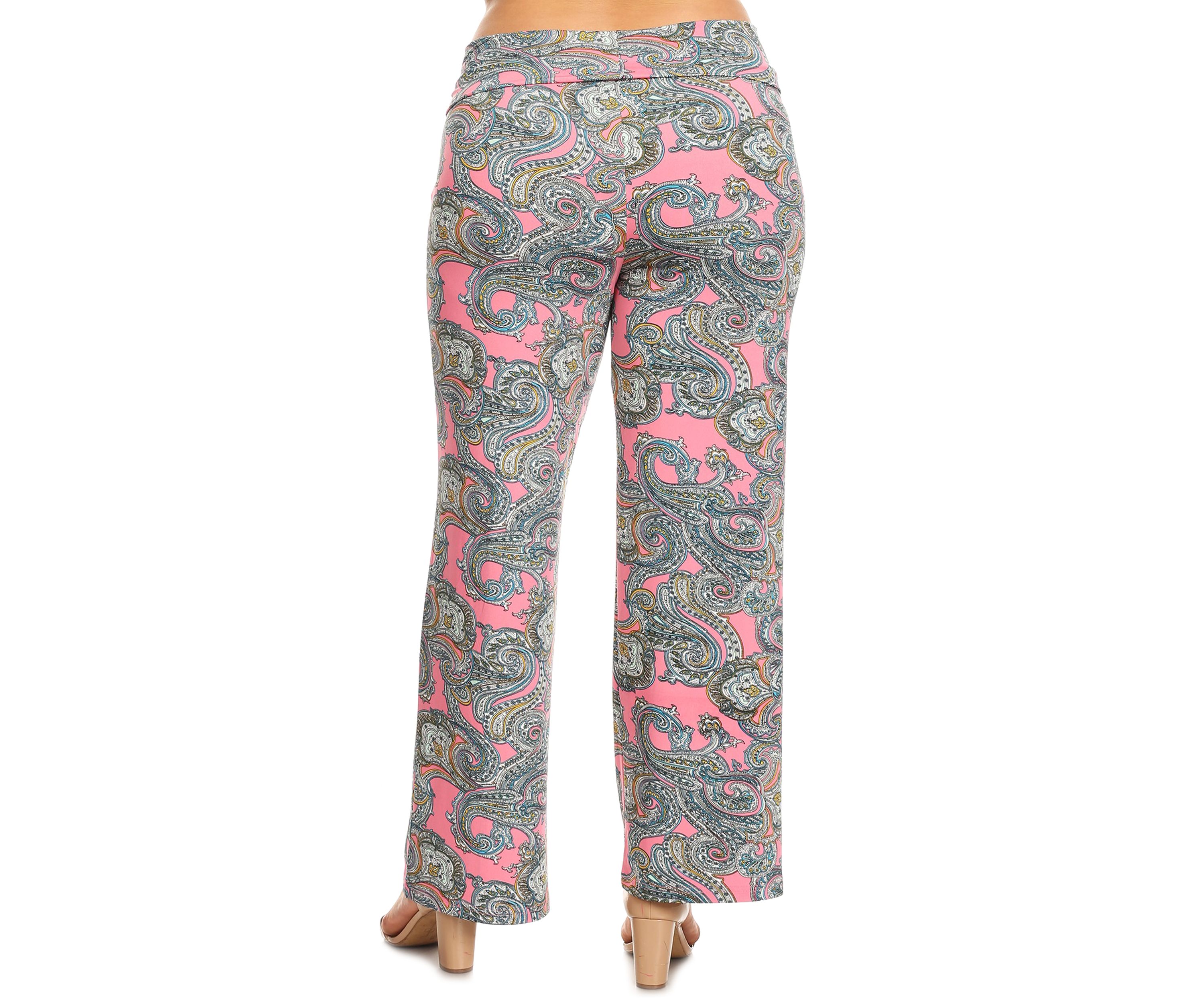Plus Size Paisley Printed Palazzo Pants