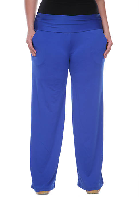 Plus Size Solid Palazzo Pants