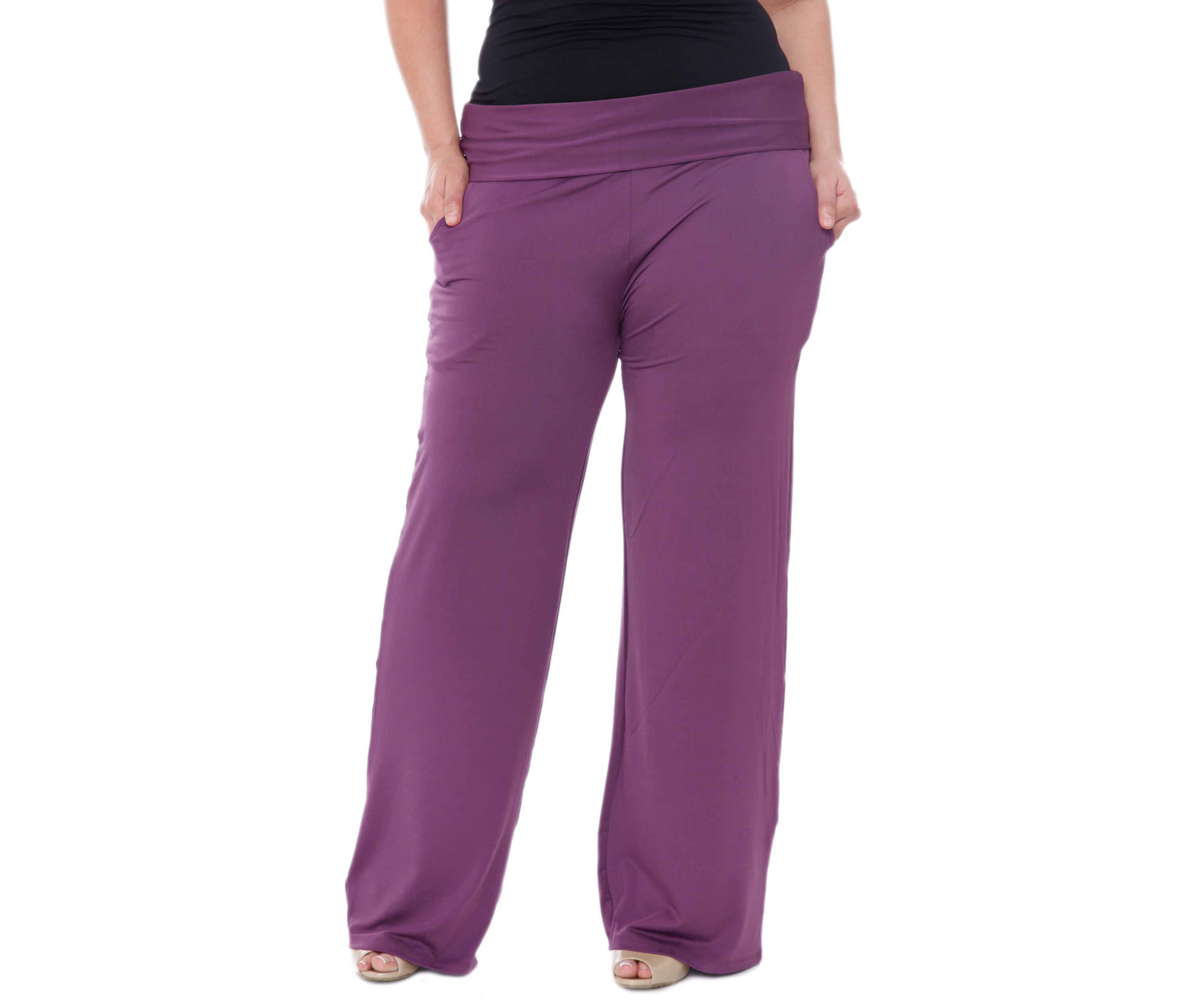 Plus Size Solid Palazzo Pants