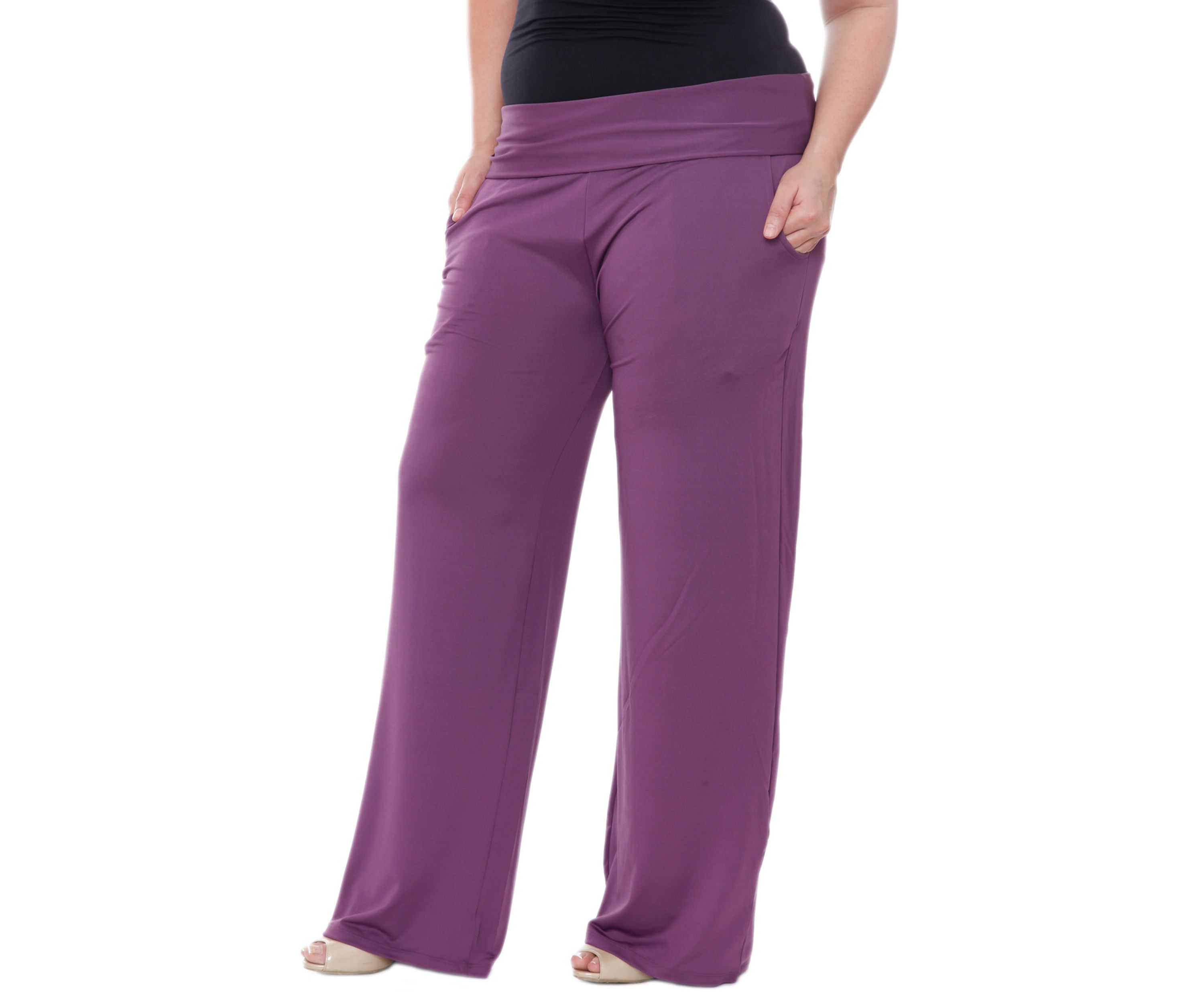Plus Size Solid Palazzo Pants