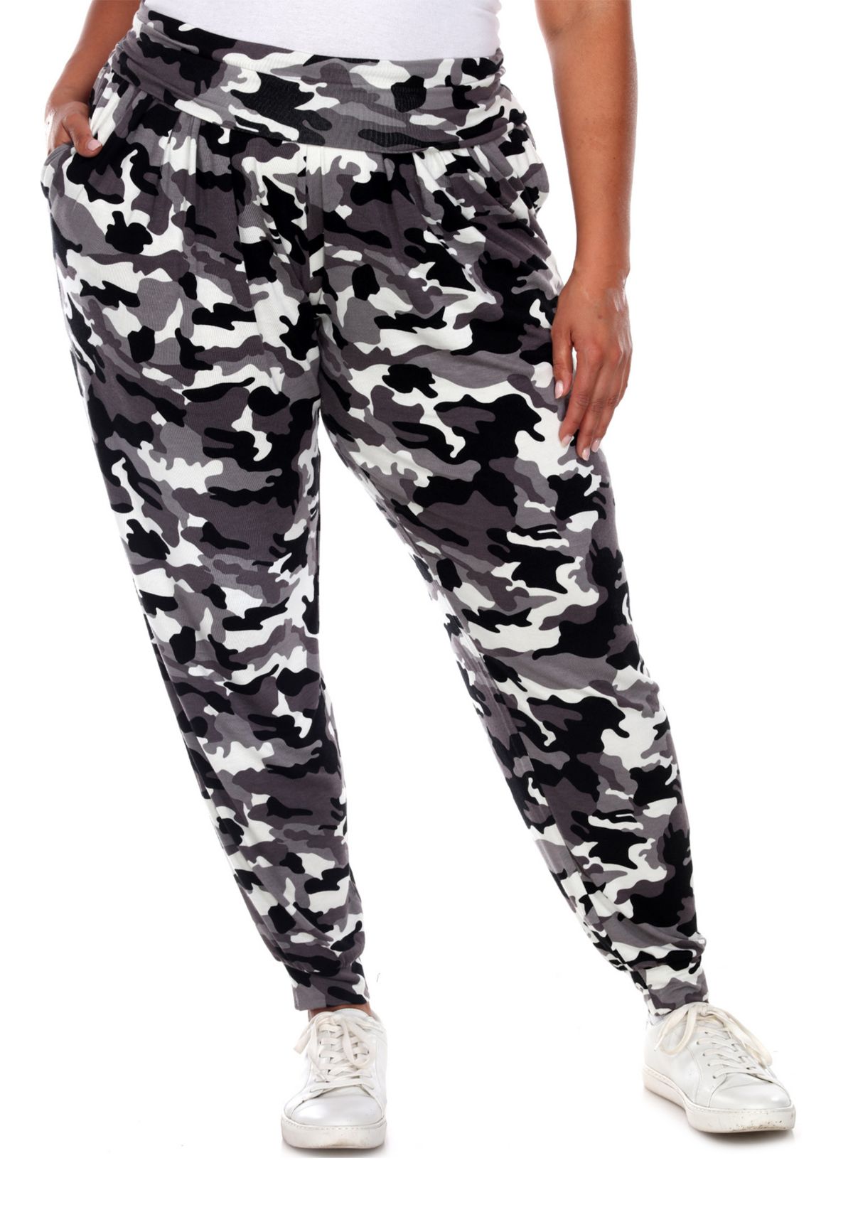 Plus Size Camo Harem Pants 