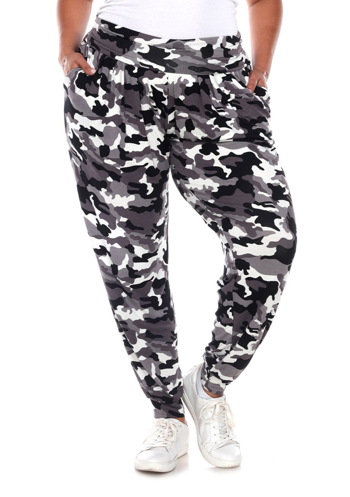 Plus Size Camo Harem Pants 