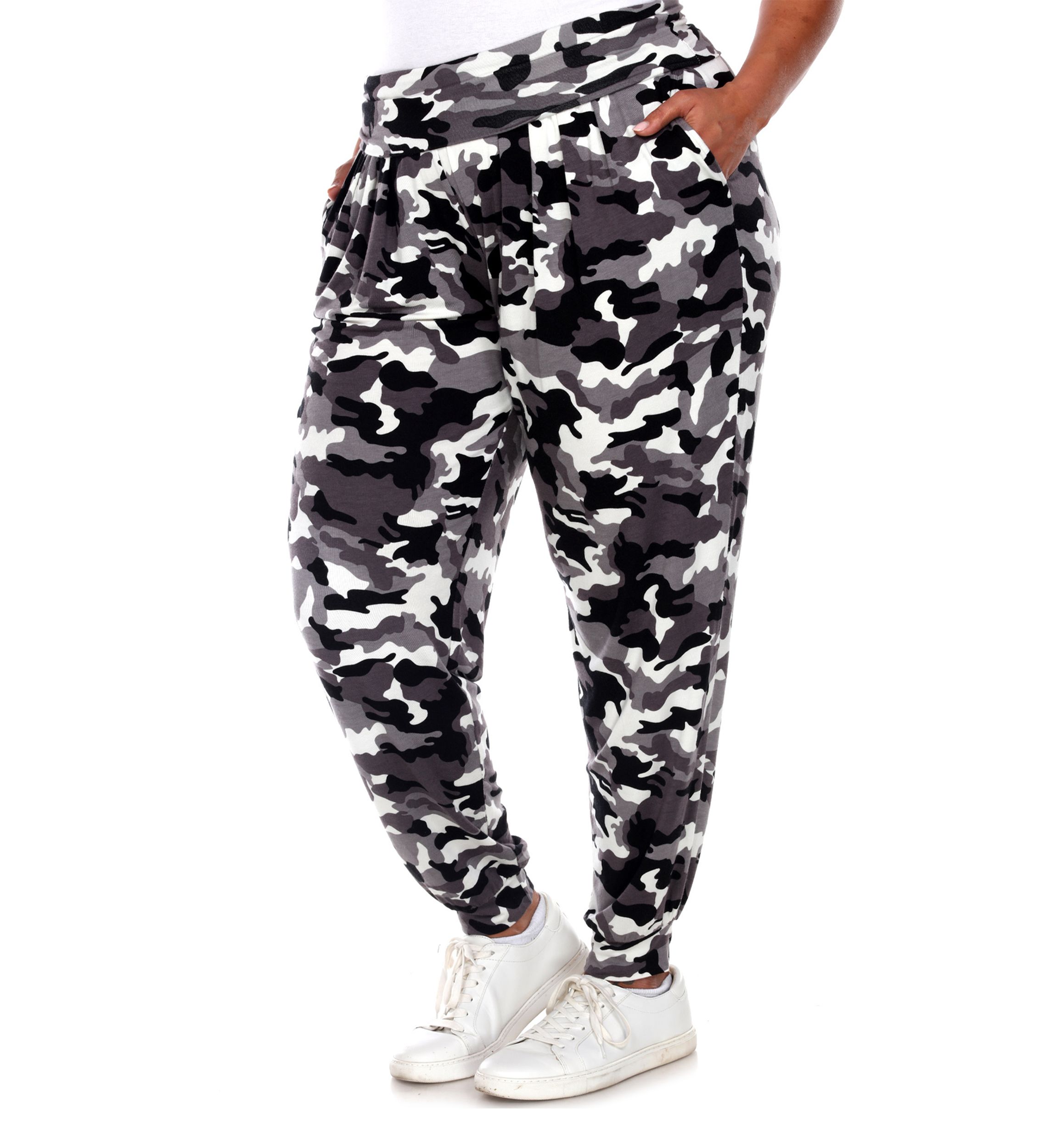 Plus Size Camo Harem Pants 