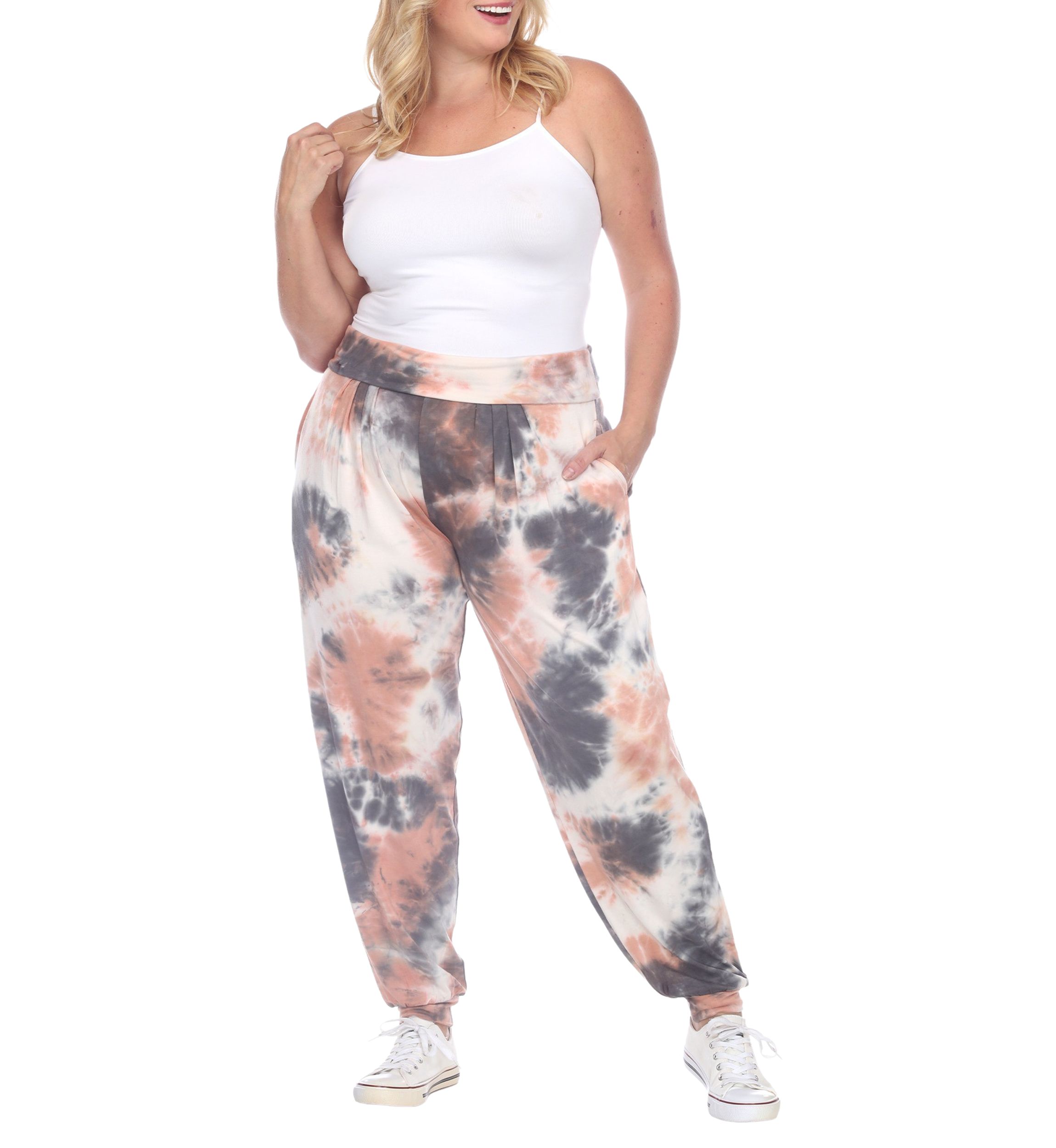 Plus Size Tie Dye Harem Pants 