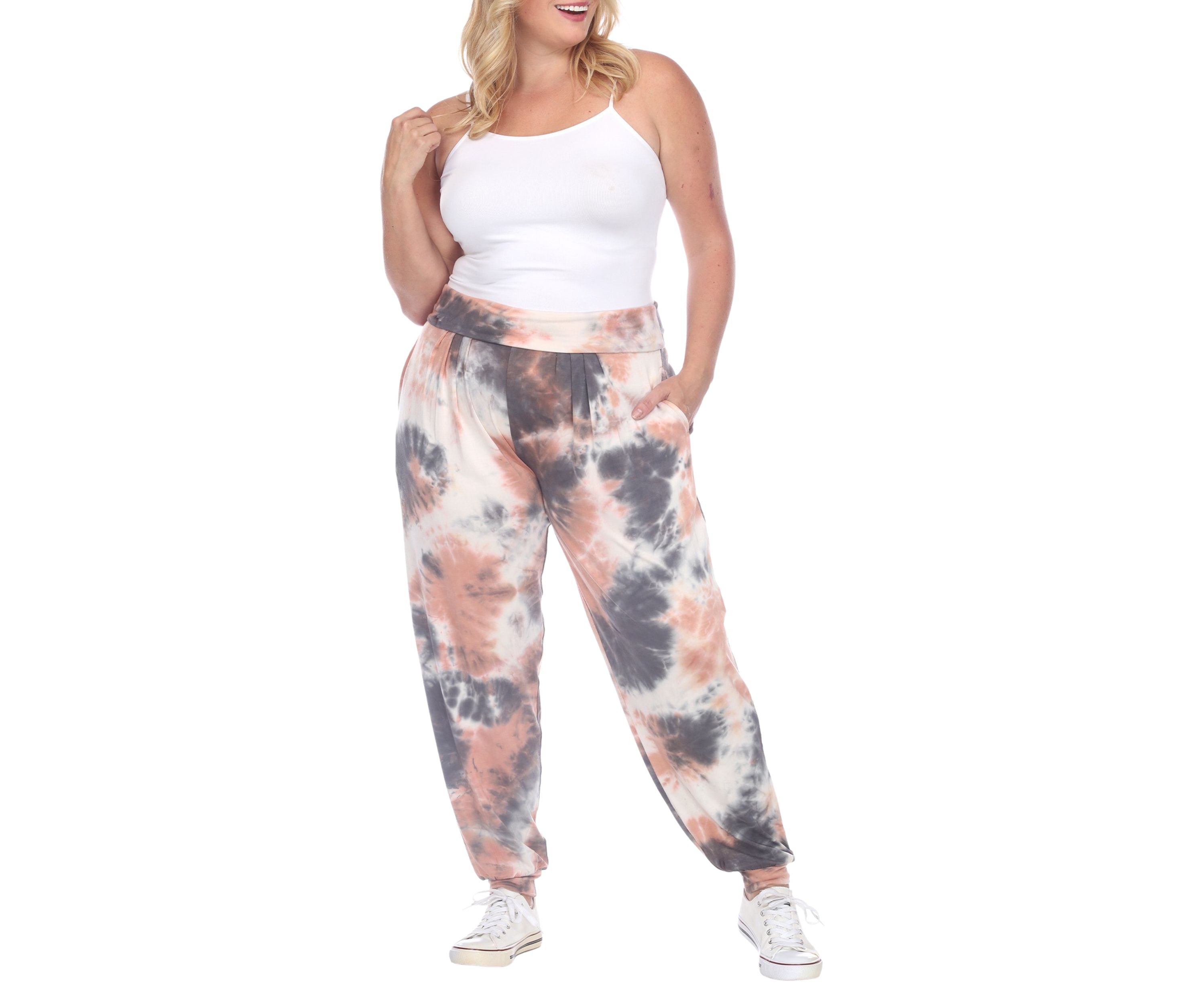 Plus Size Tie Dye Harem Pants 
