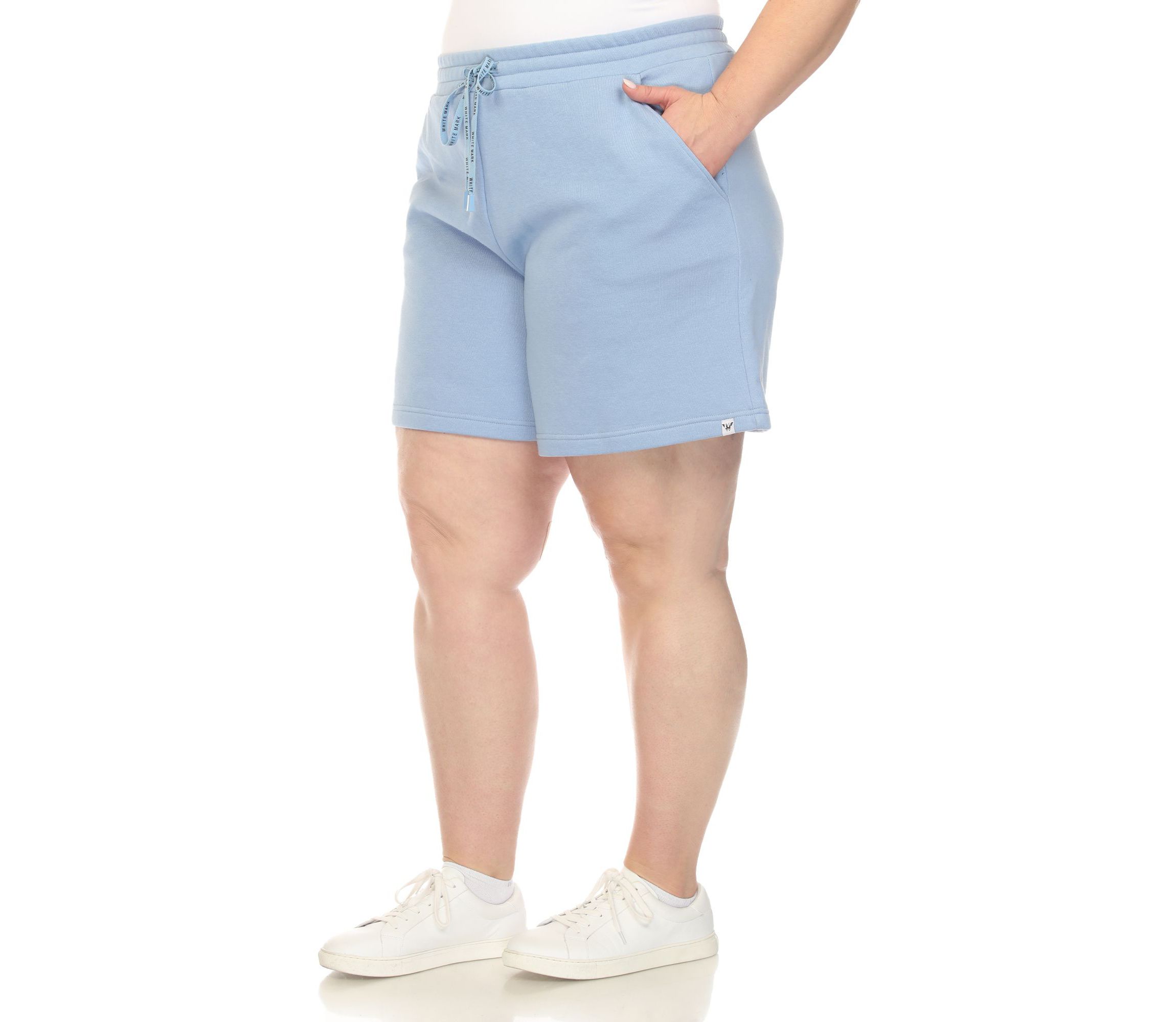 Plus Size Super Soft Drawstring Waistband Sweat Short