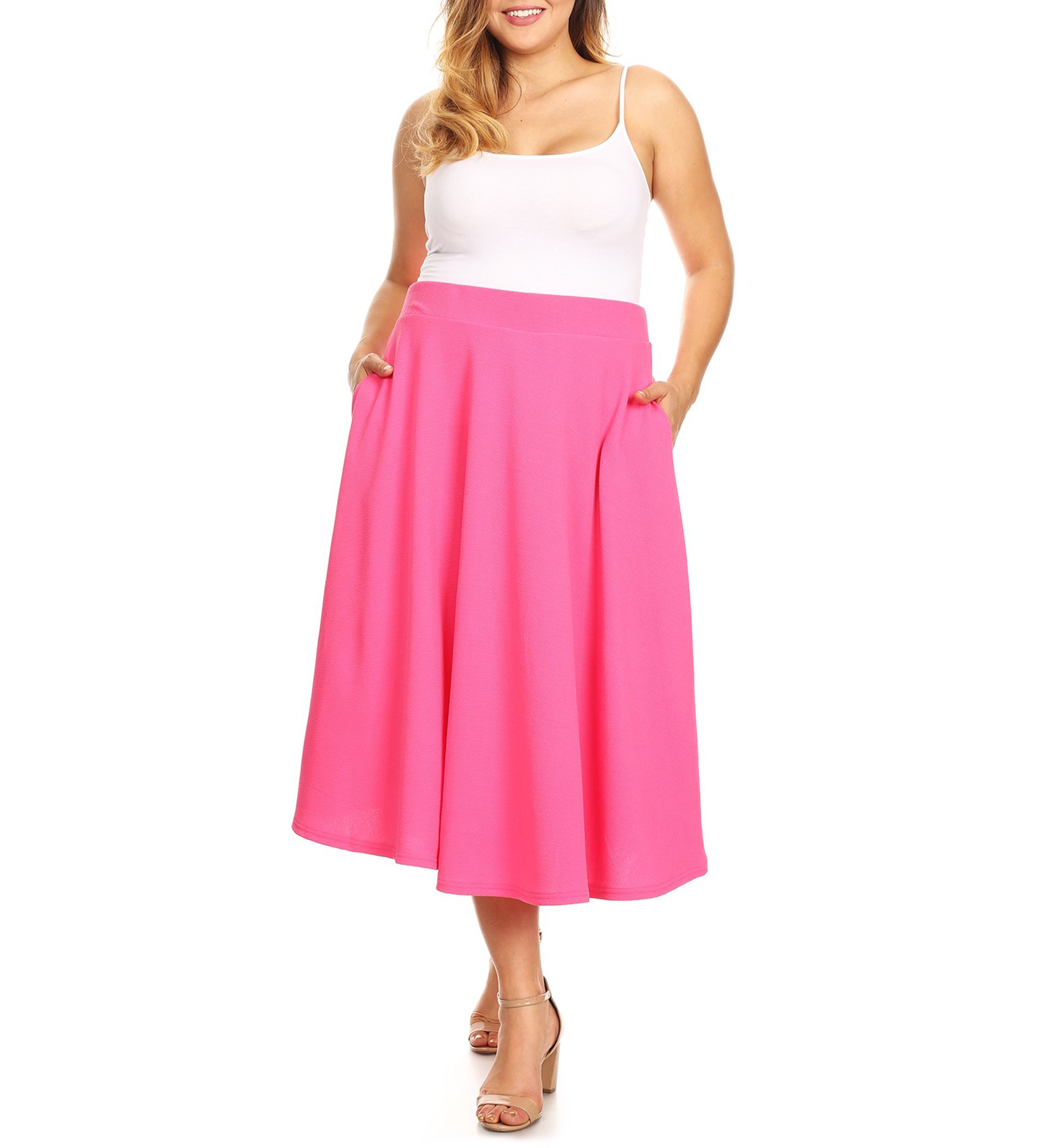Plus Size Tasmin Flare Midi Skirt
