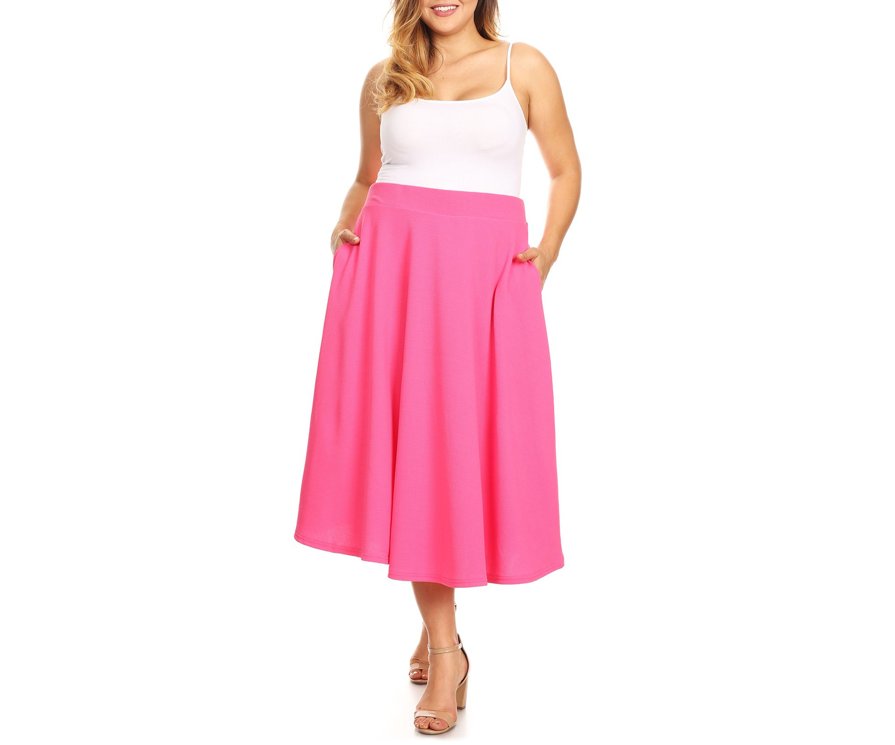 Plus Size Tasmin Flare Midi Skirt