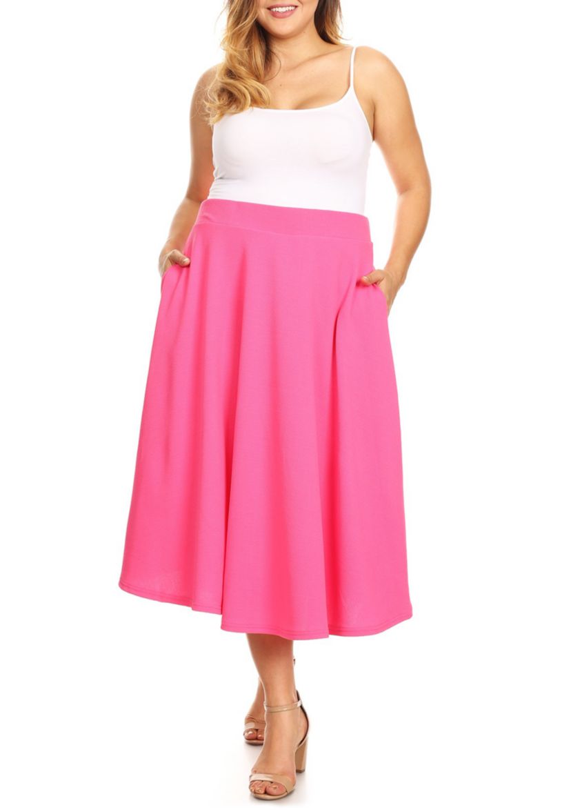 Plus Size Tasmin Flare Midi Skirt