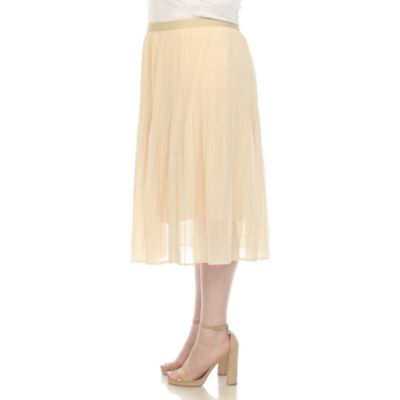 Plus Chiffon Midi Skirt