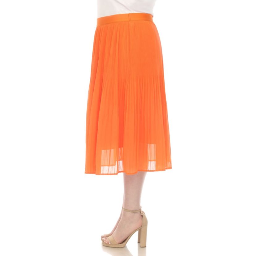 Plus Size Chiffon Midi Skirt