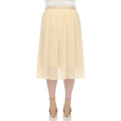 Plus Chiffon Midi Skirt