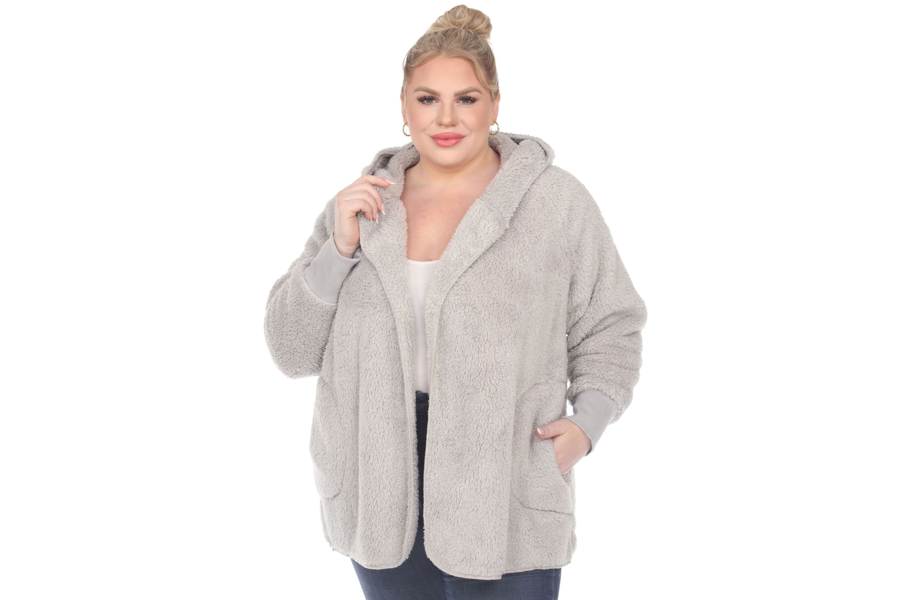 PS Plush Hooded Cardigan with Pockets