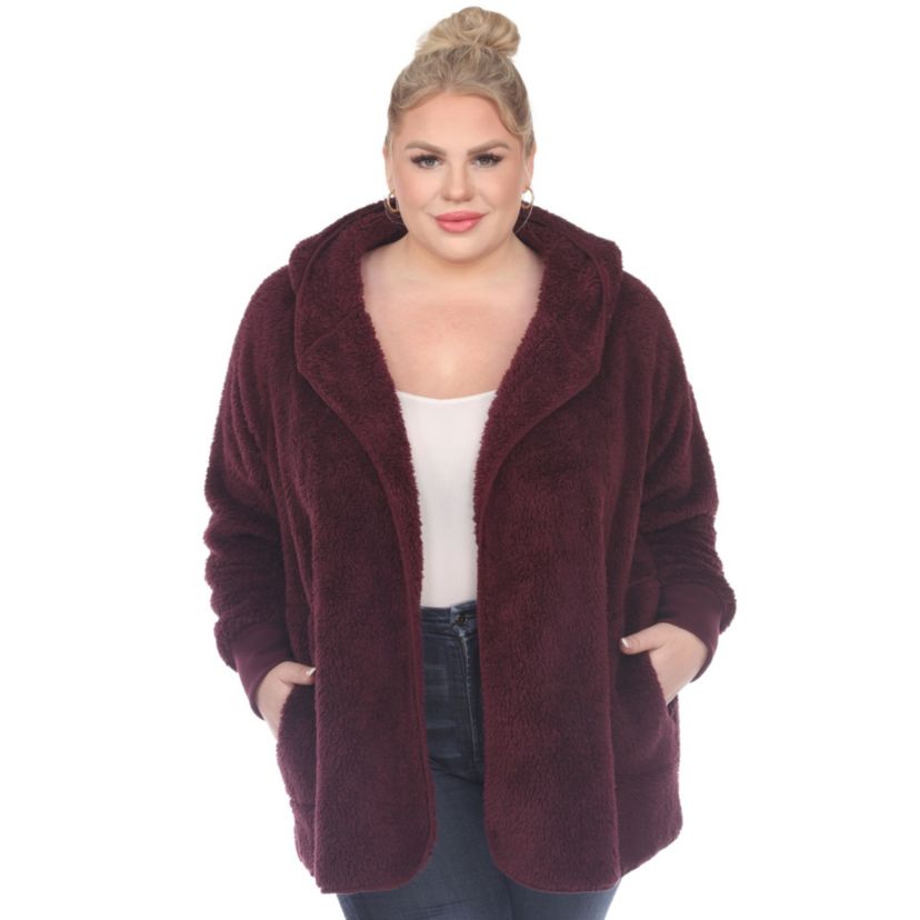 PS Plush Hooded Cardigan with Pockets