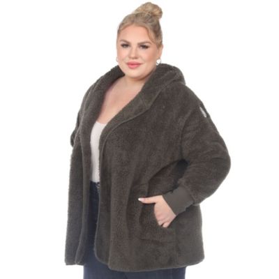 PS Plush Hooded Cardigan with Pockets