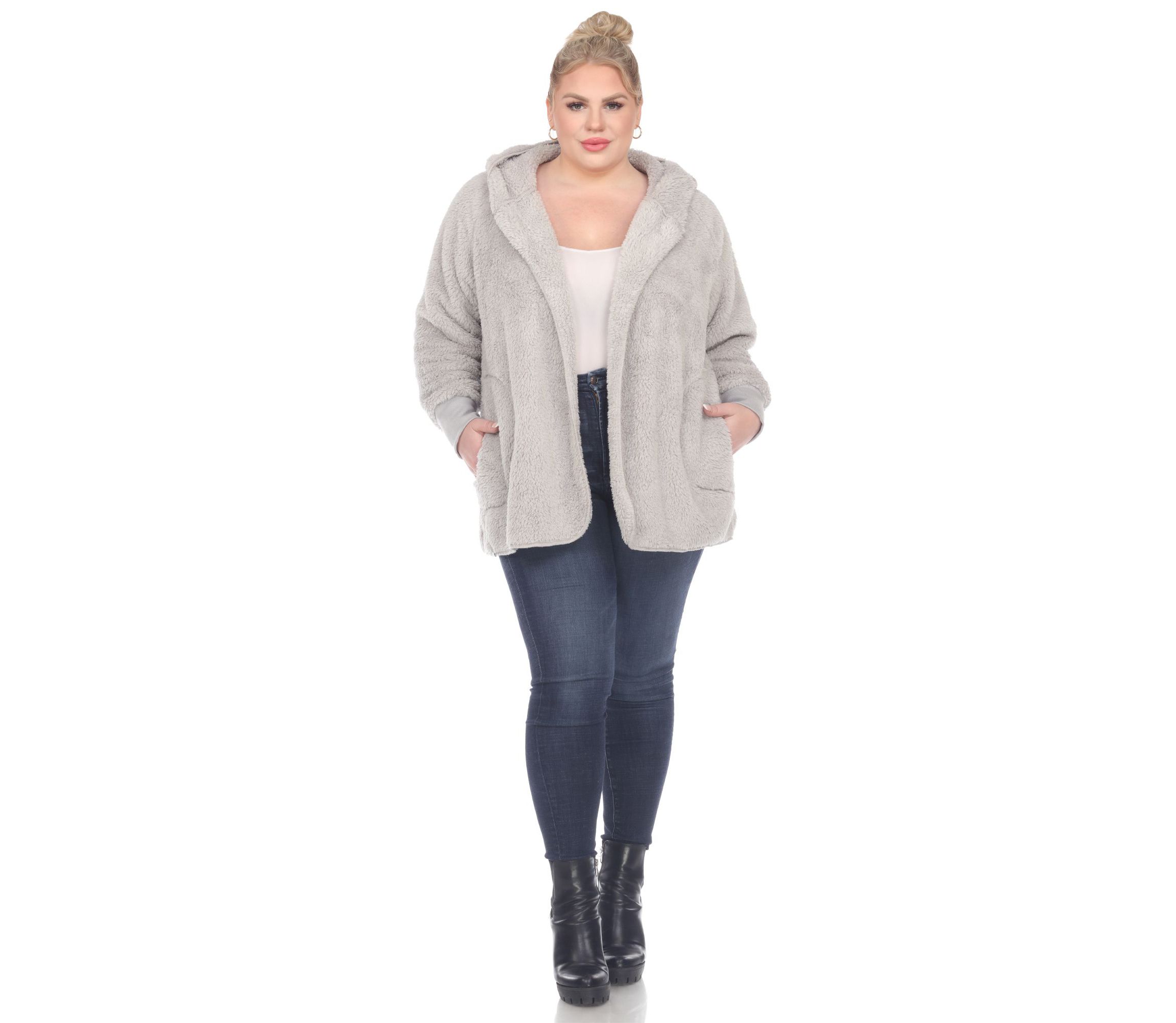 PS Plush Hooded Cardigan with Pockets