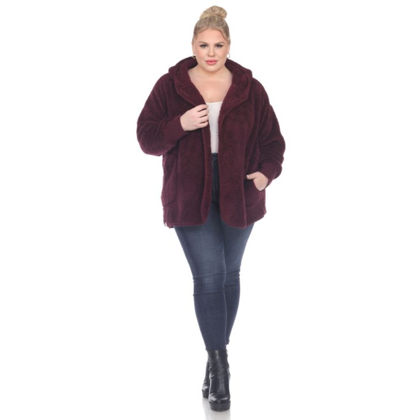 PS Plush Hooded Cardigan with Pockets