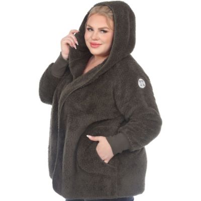 PS Plush Hooded Cardigan with Pockets