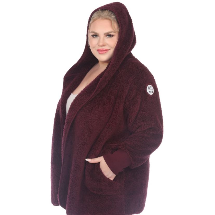 PS Plush Hooded Cardigan with Pockets