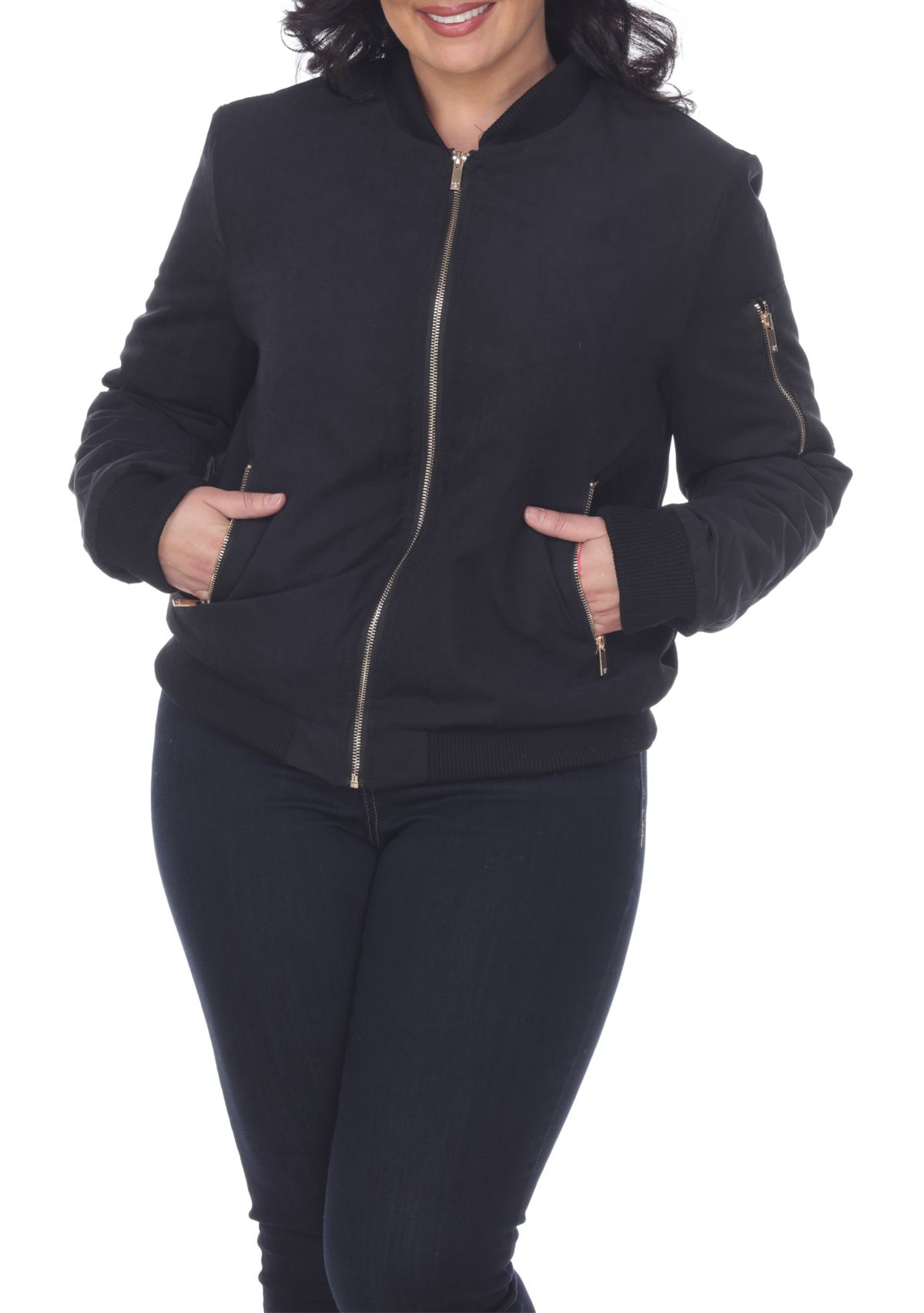 Plus Size Bomber Jacket