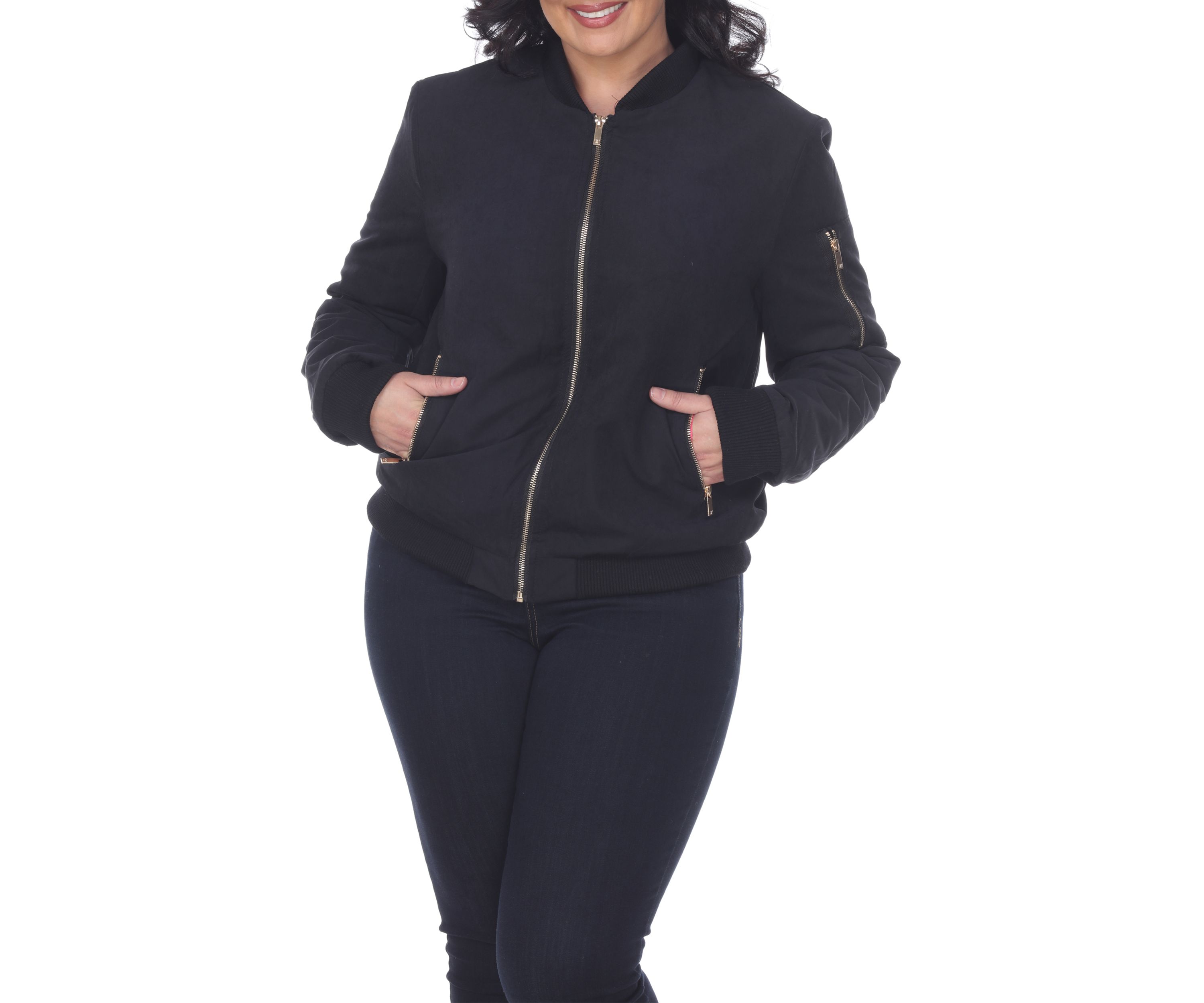 Plus Size Bomber Jacket