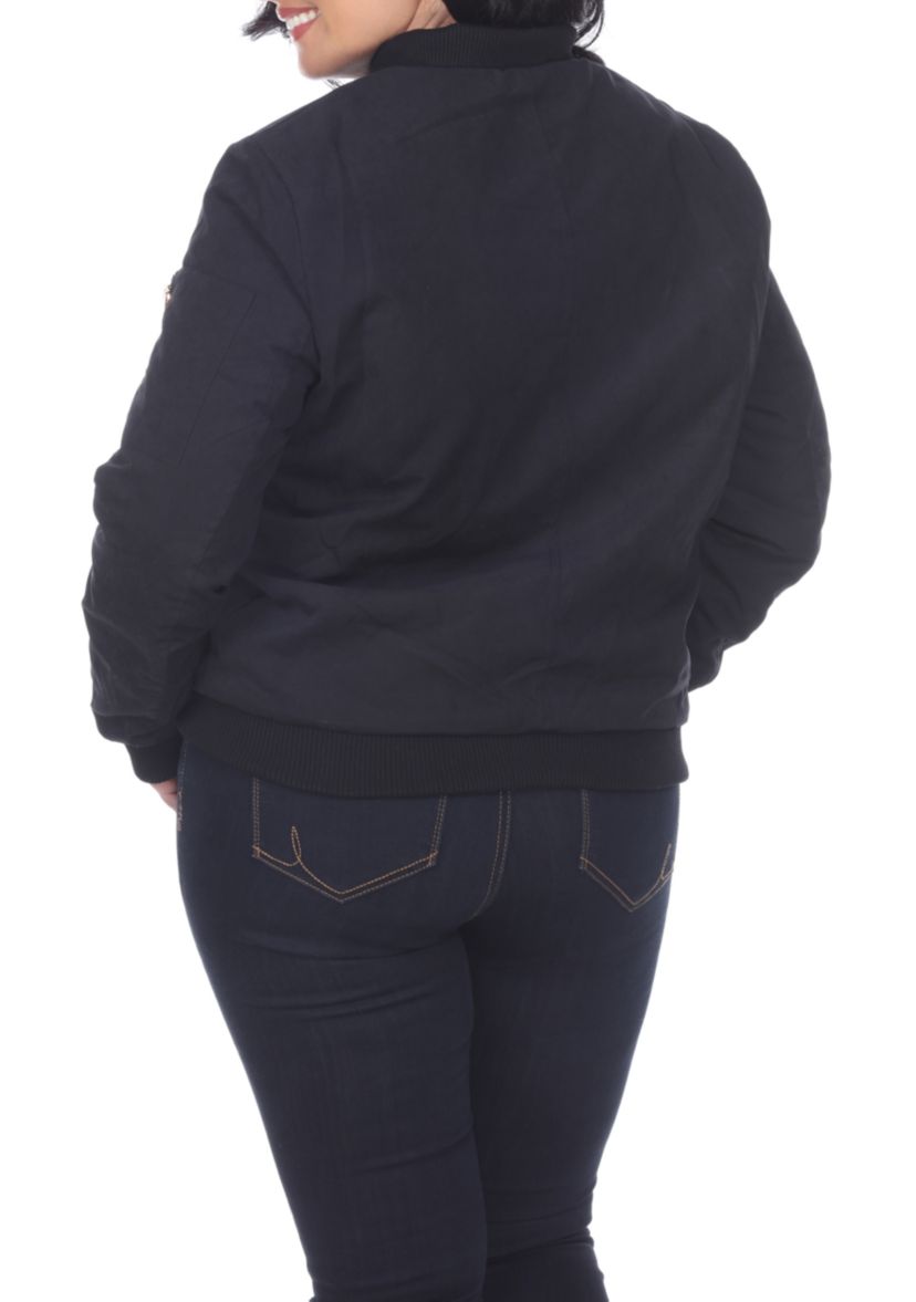 Plus Size Bomber Jacket