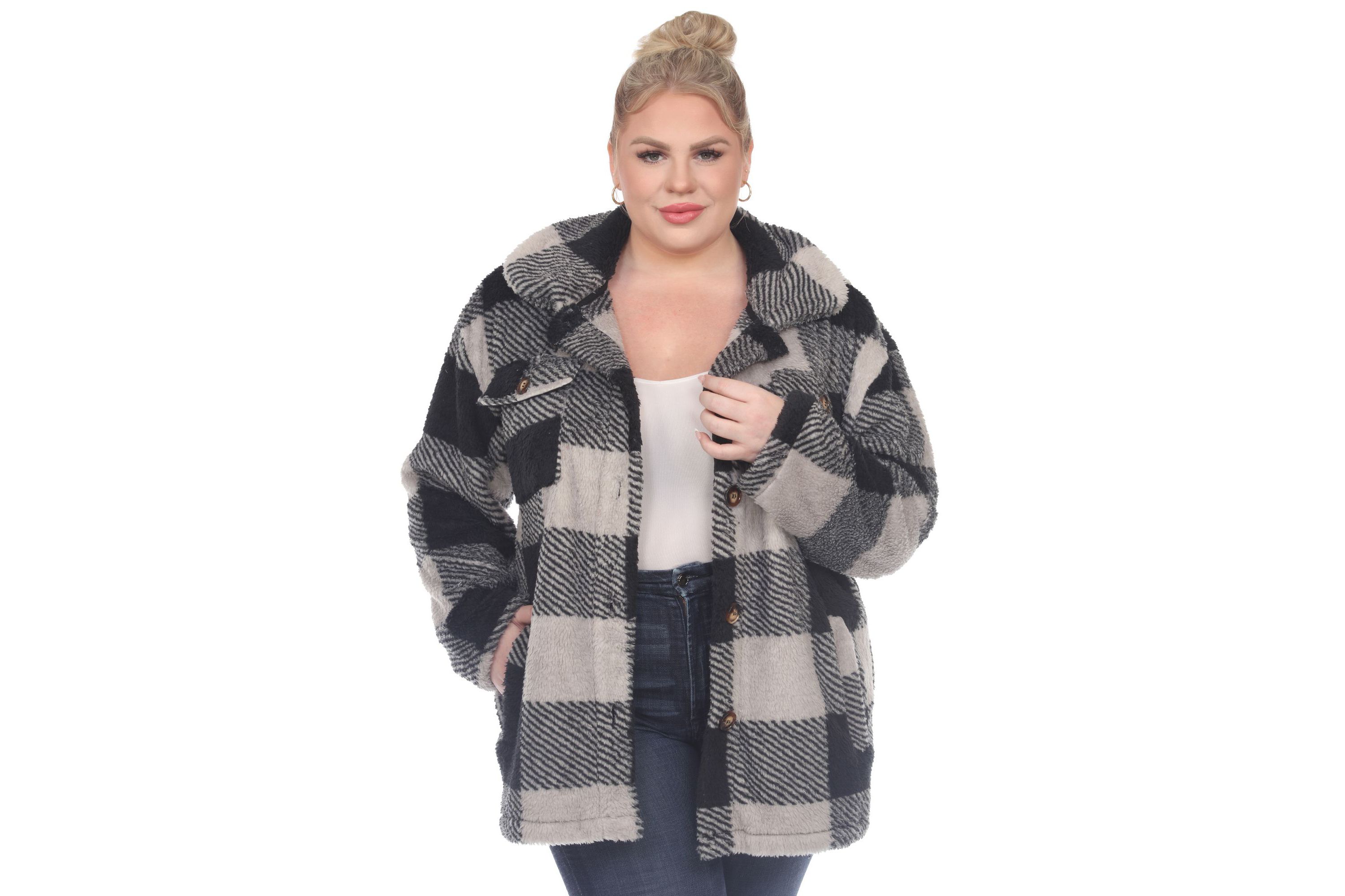 Plus Size Plaid Shacket