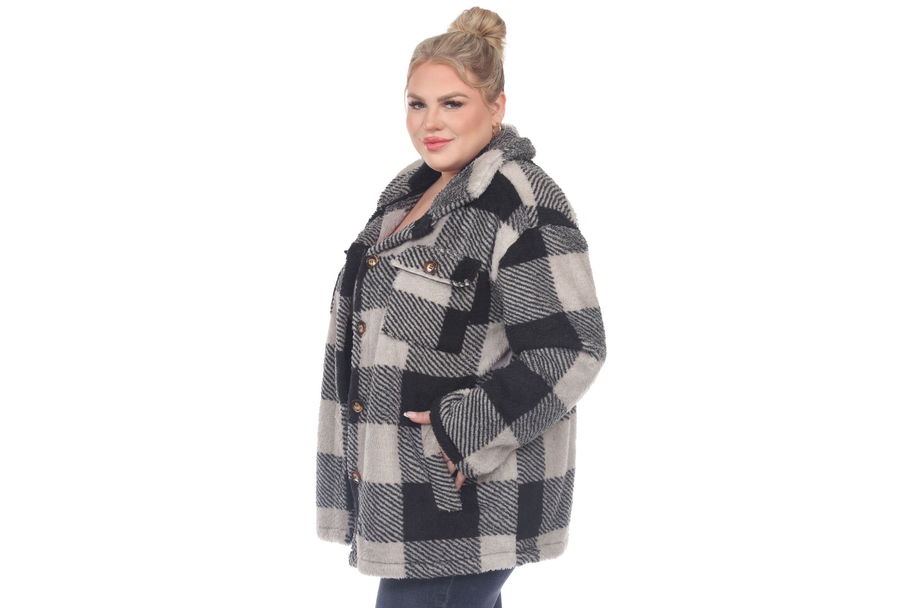Plus Size Plaid Shacket