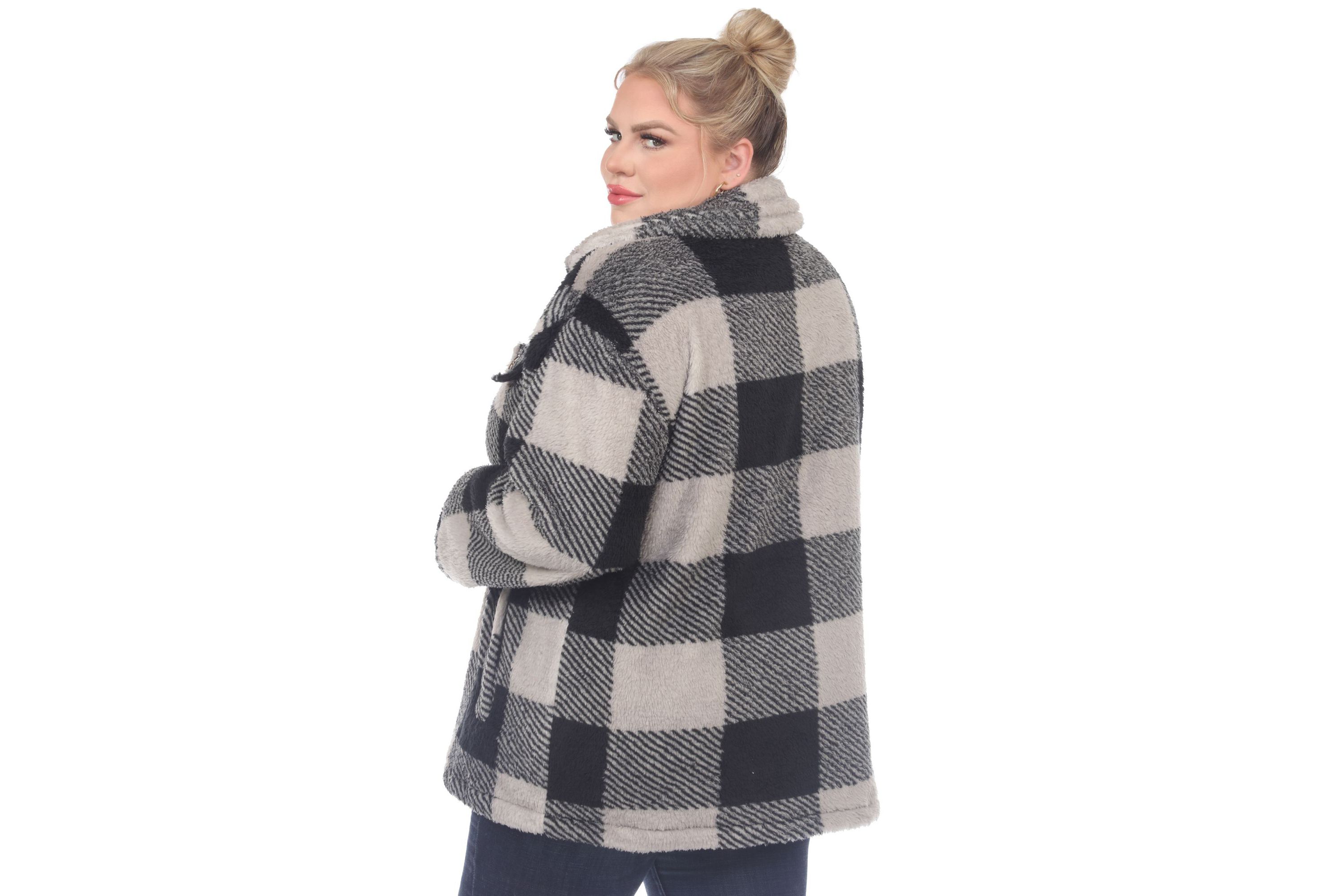 Plus Size Plaid Shacket