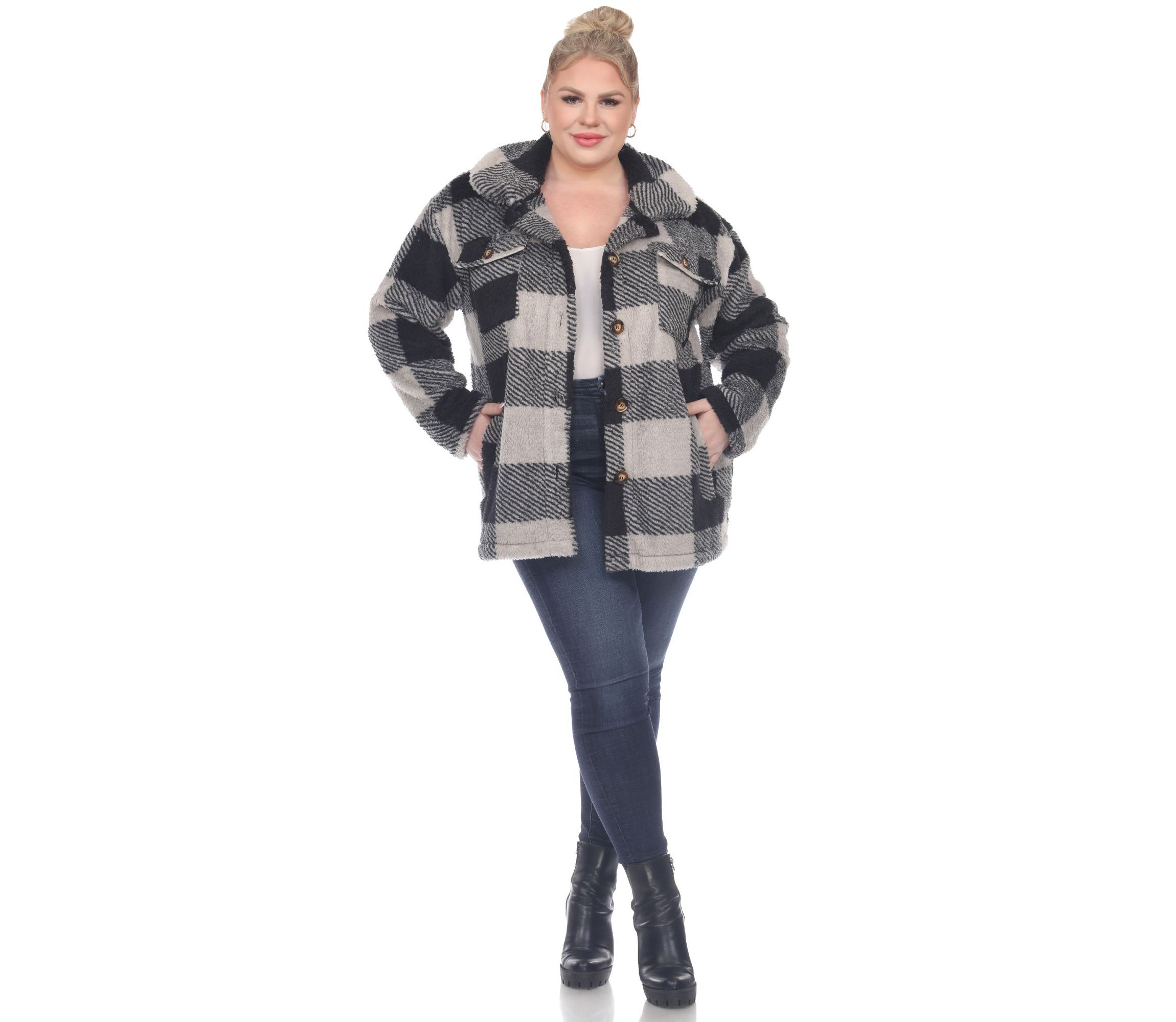 Plus Size Plaid Shacket