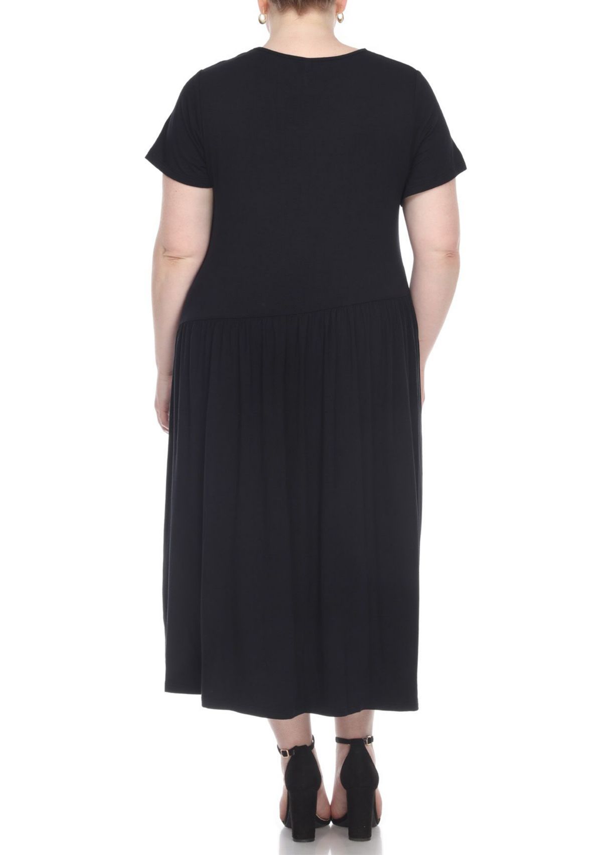 Plus Size Short Sleeves Maxi Dress