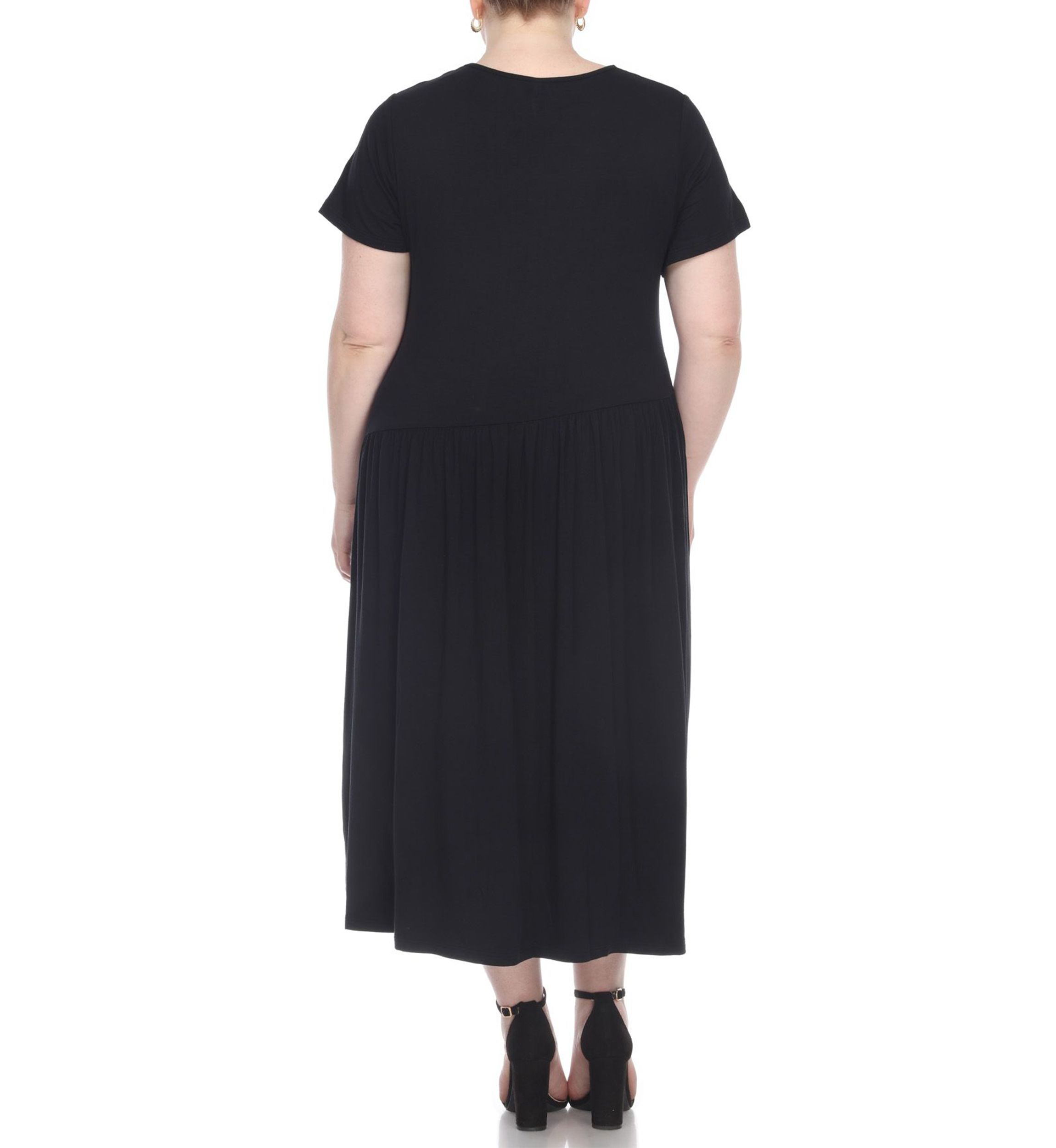 Plus Size Short Sleeves Maxi Dress