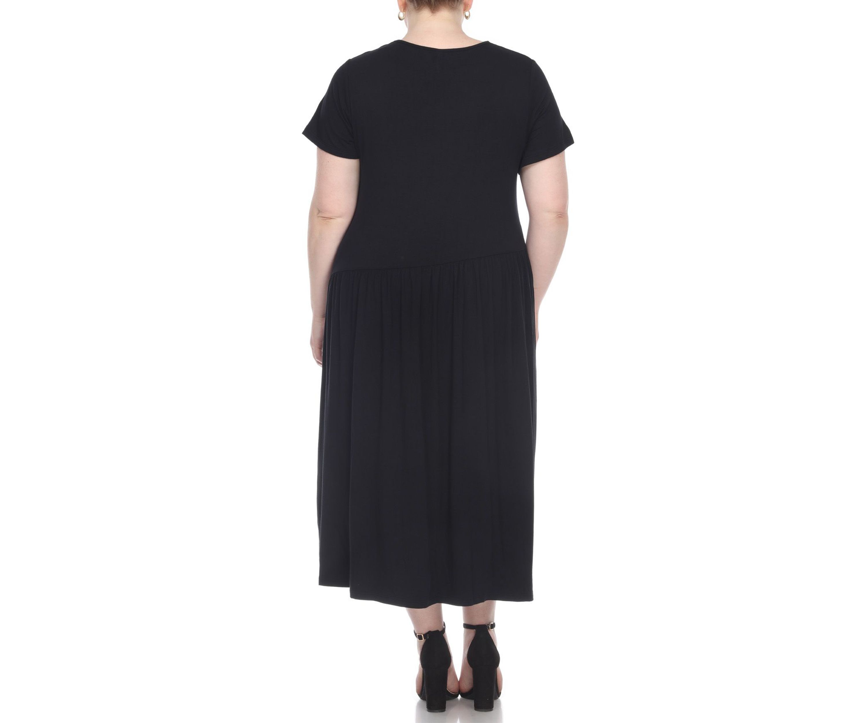 Plus Size Short Sleeves Maxi Dress