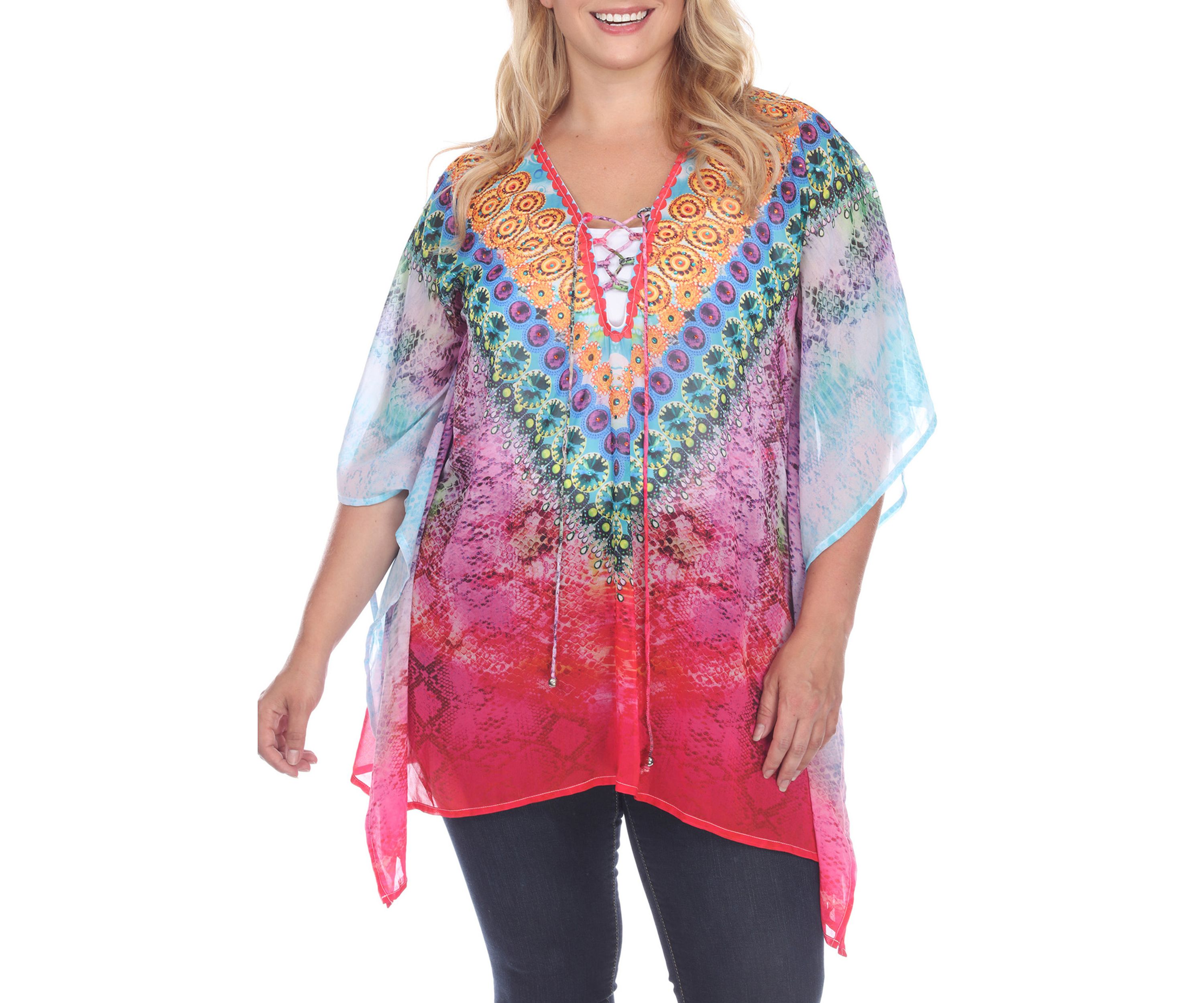 Plus Size Animal Print Caftan