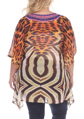 Plus Animal Print Caftan