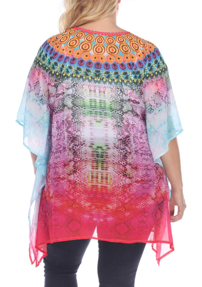 Plus Size Animal Print Caftan
