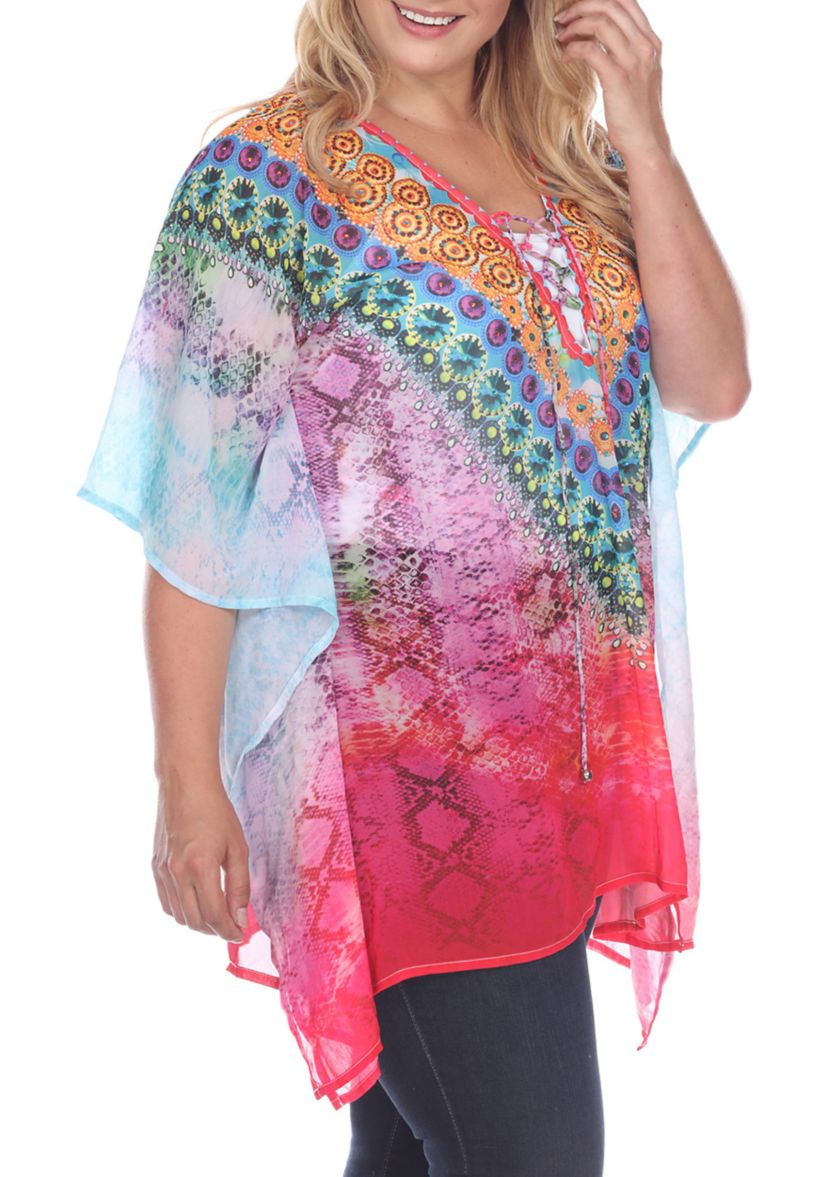 Plus Size Animal Print Caftan