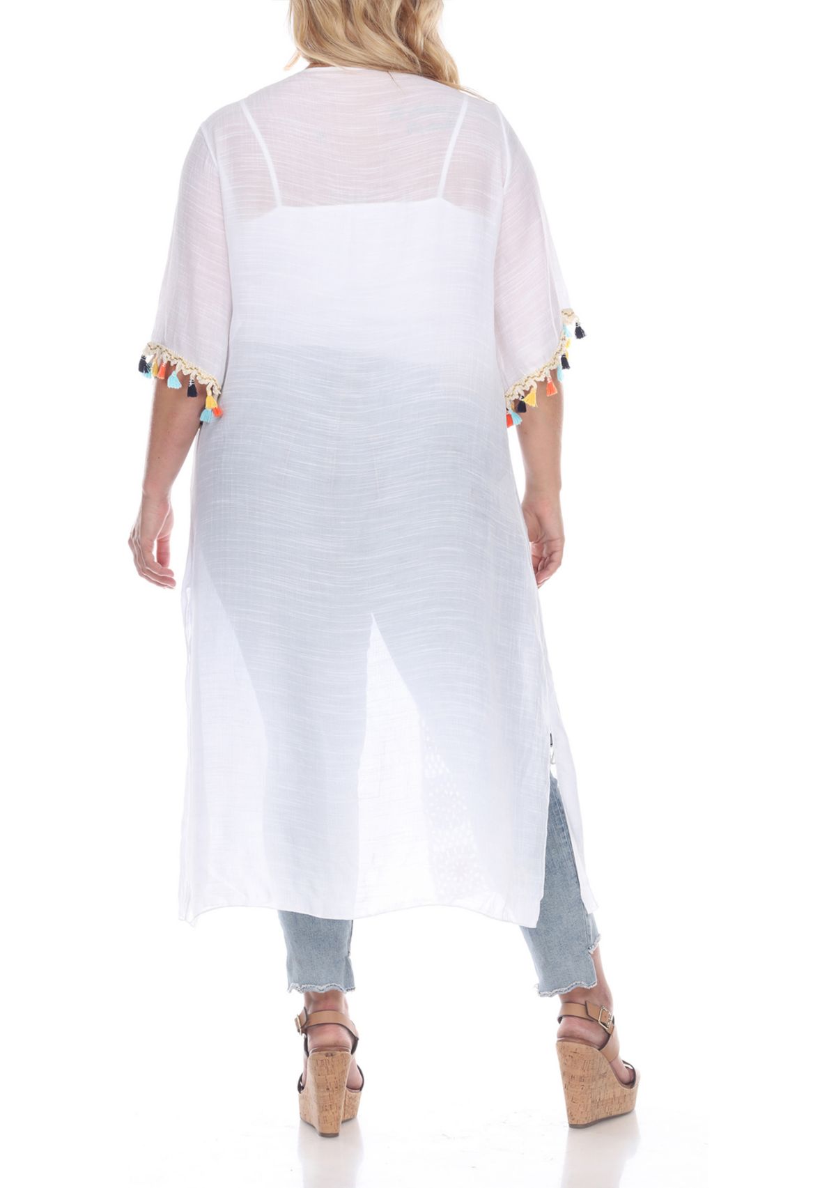 Plus Size Crochet Kimono Cover-Up