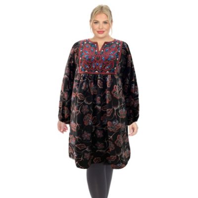 PS Paisley Floral Embroidered Sweater Dress