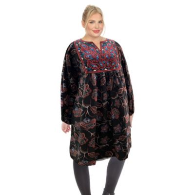 PS Paisley Floral Embroidered Sweater Dress