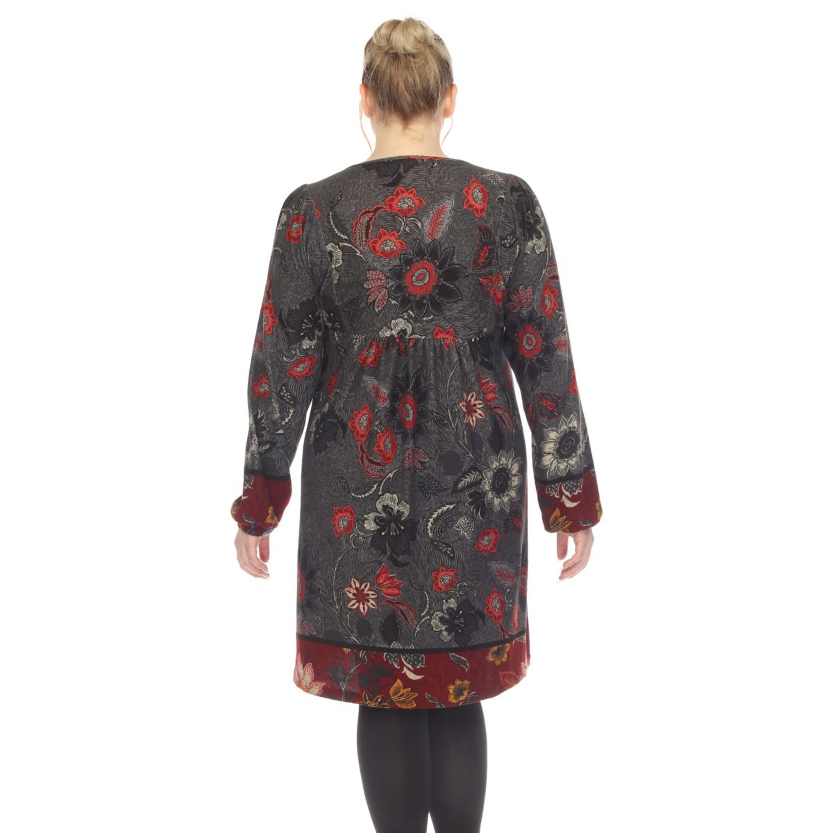 PS Paisley Floral Embroidered Sweater Dress