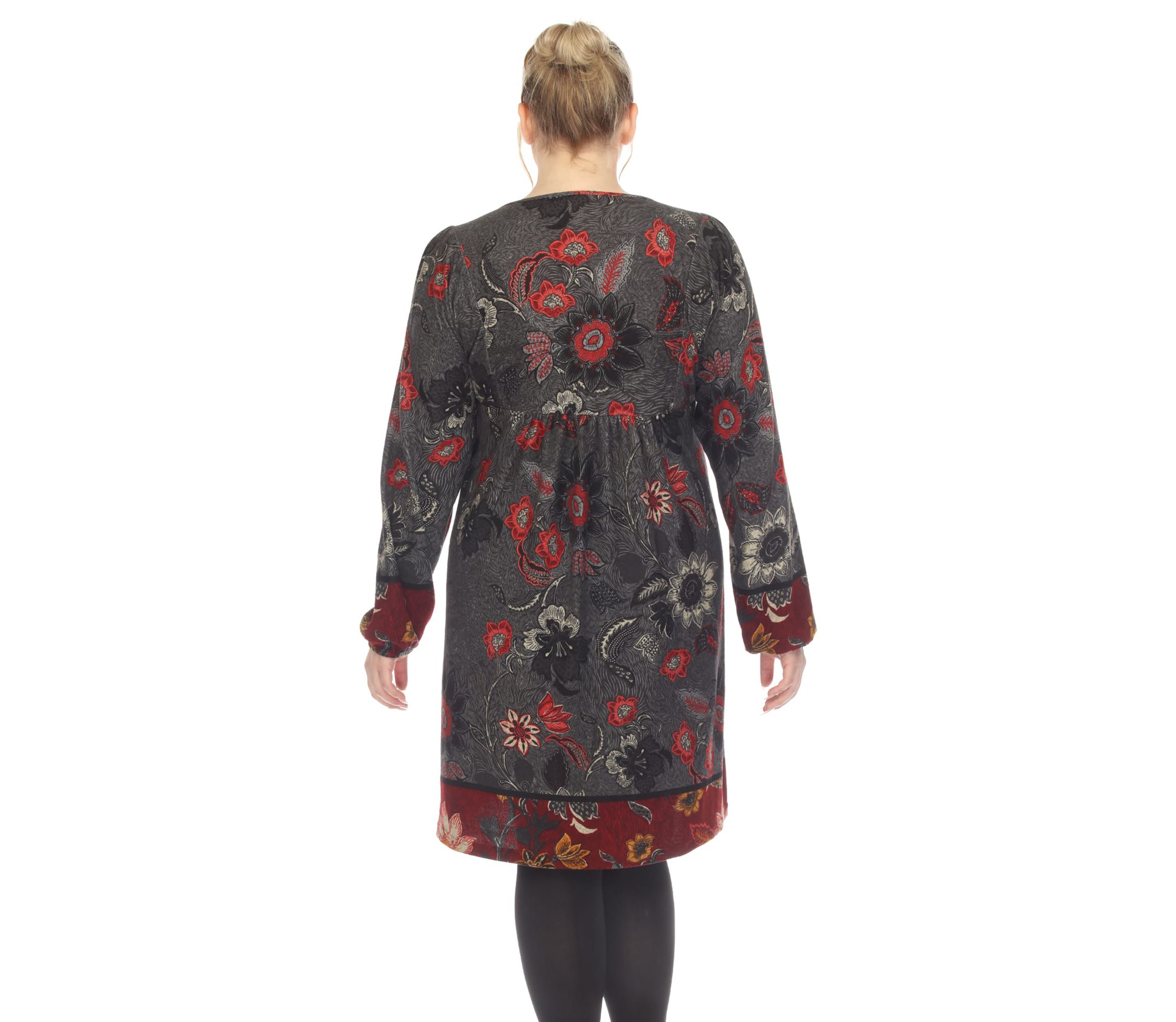PS Paisley Floral Embroidered Sweater Dress
