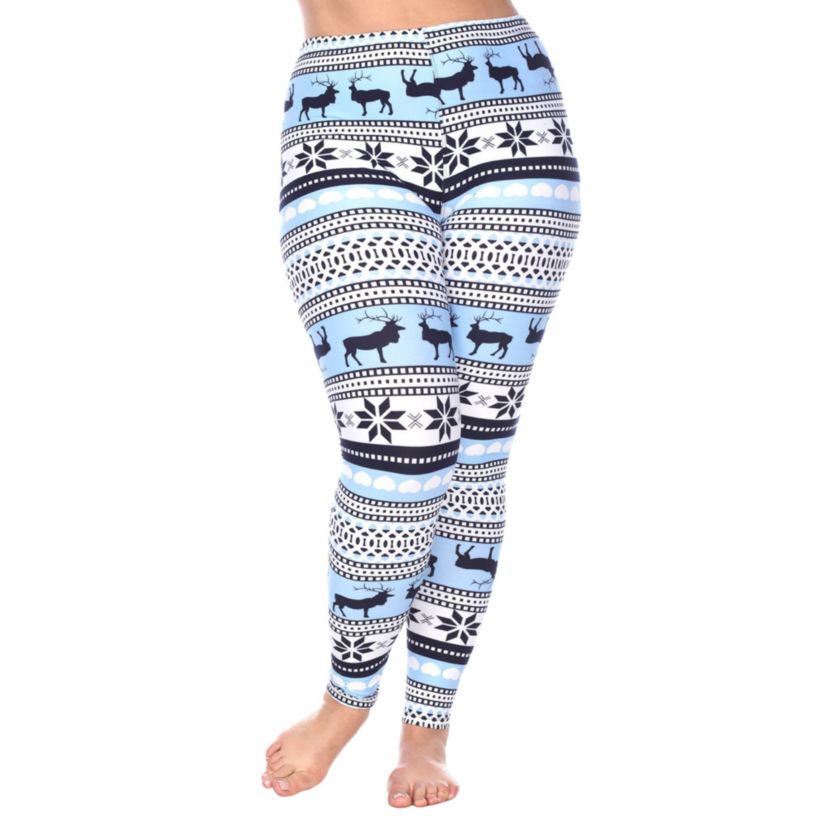 Plus Size Holiday Leggings 3-Pack – Festive Prints & Cozy Styles