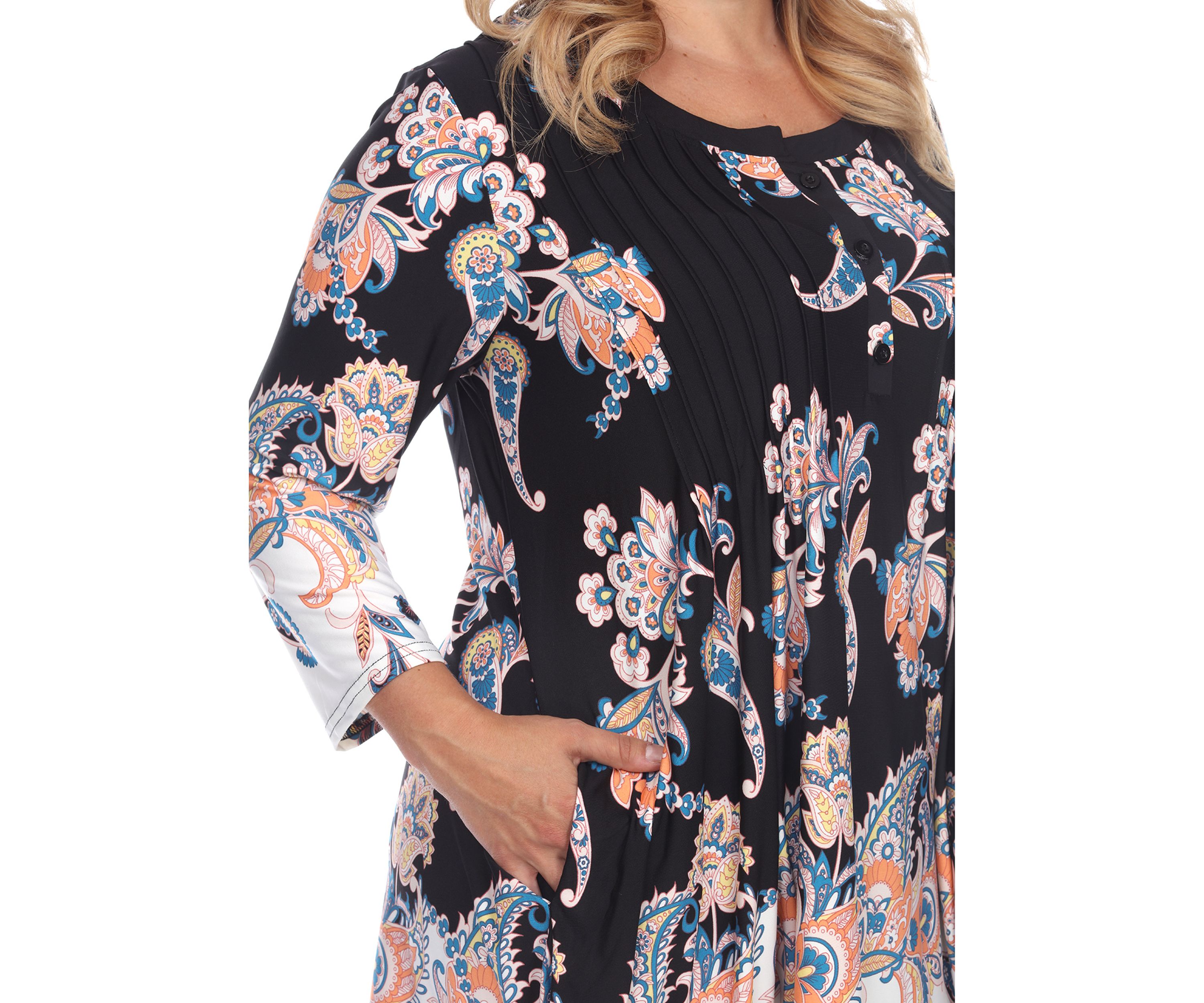 Plus Size Paisley Palazzo Pants and Top Set 